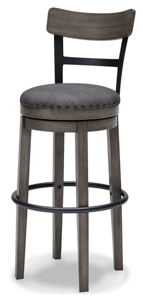 Caitbrook Tall Upholstered Swivel Barstool - Image 6