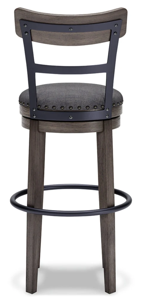 Caitbrook Tall Upholstered Swivel Barstool - Image 8