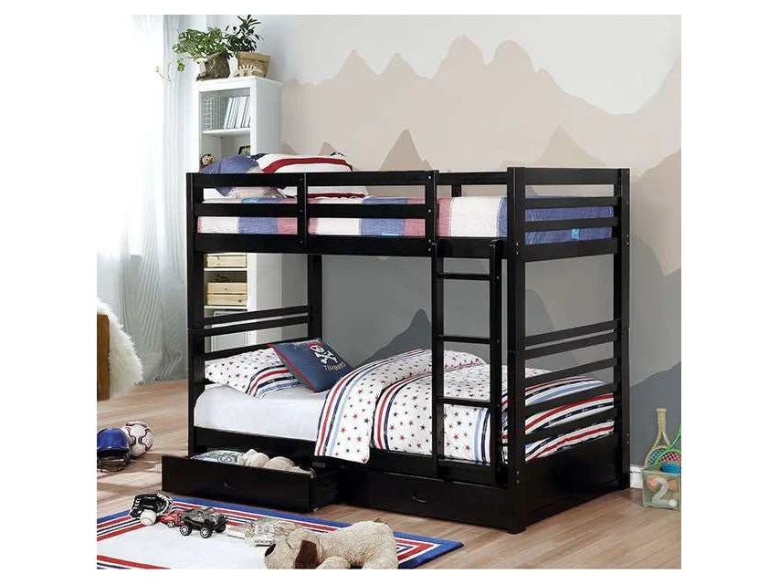 California Black Twin/Twin Bunk Bed