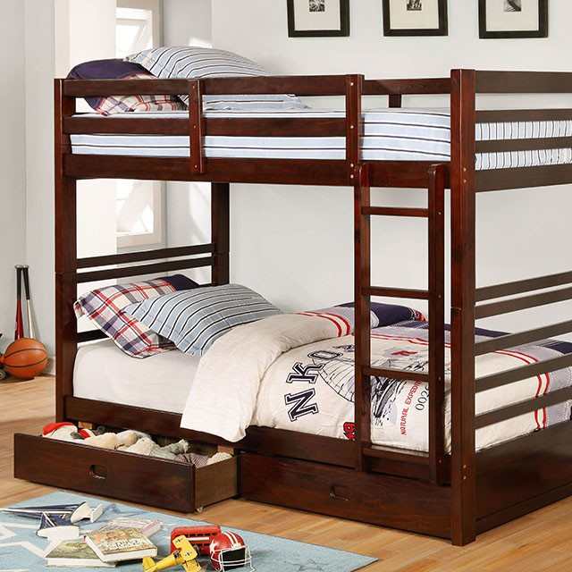 California Dark Walnut Twin/Twin Bunk Bed - Image 2