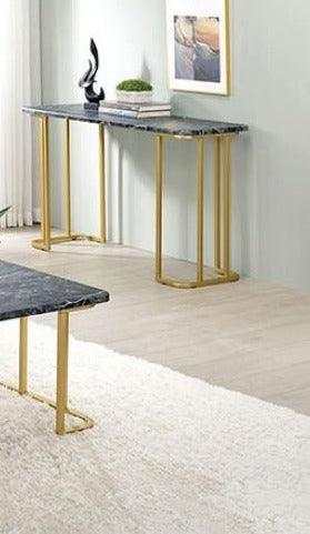 Calista Black & Gold Sofa Table - Image 2