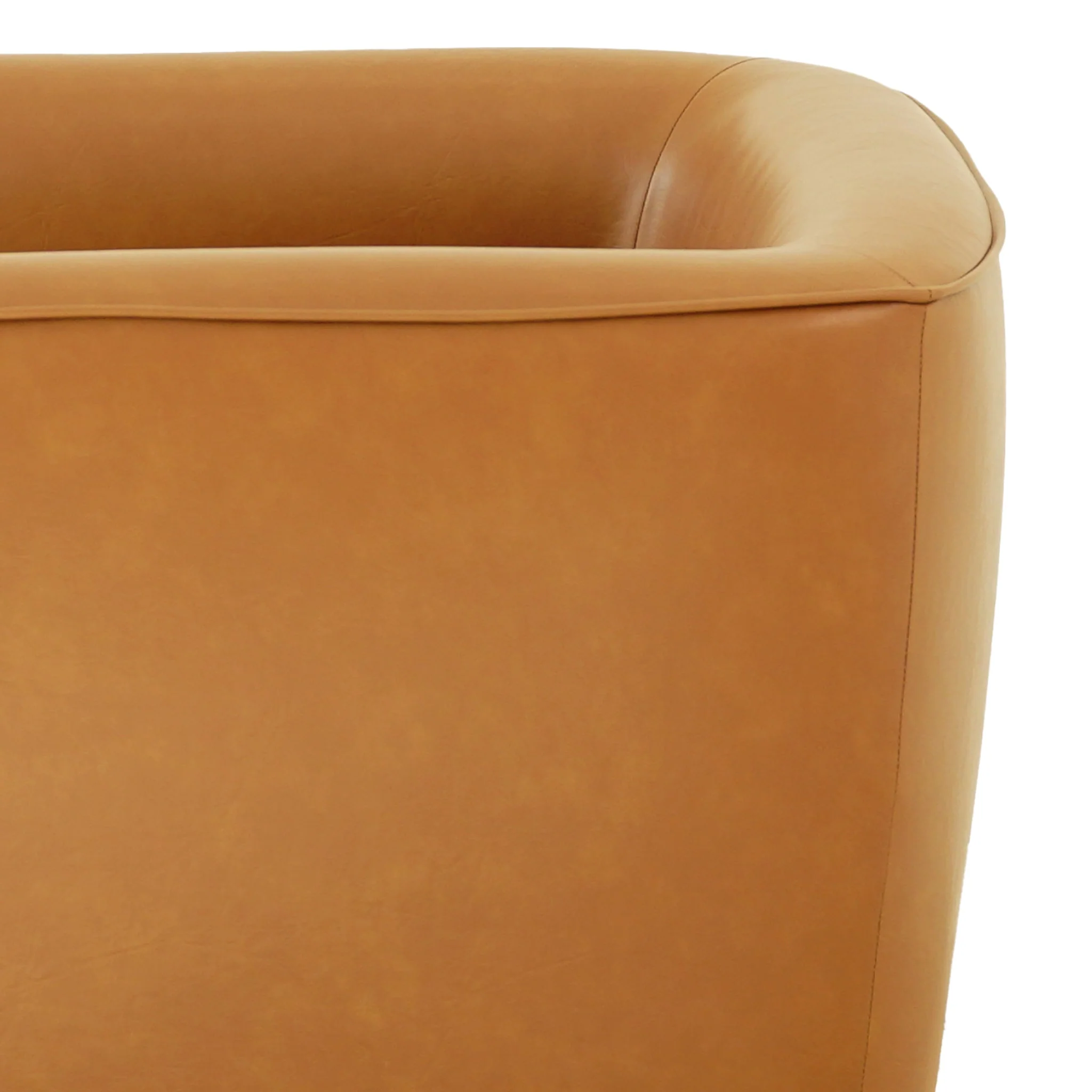 Callan Swivel Chair - Vegan Tan Leather - Image 3
