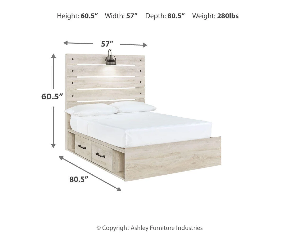 Cambeck Panel Bed with 4 Storage Drawers - Image 13