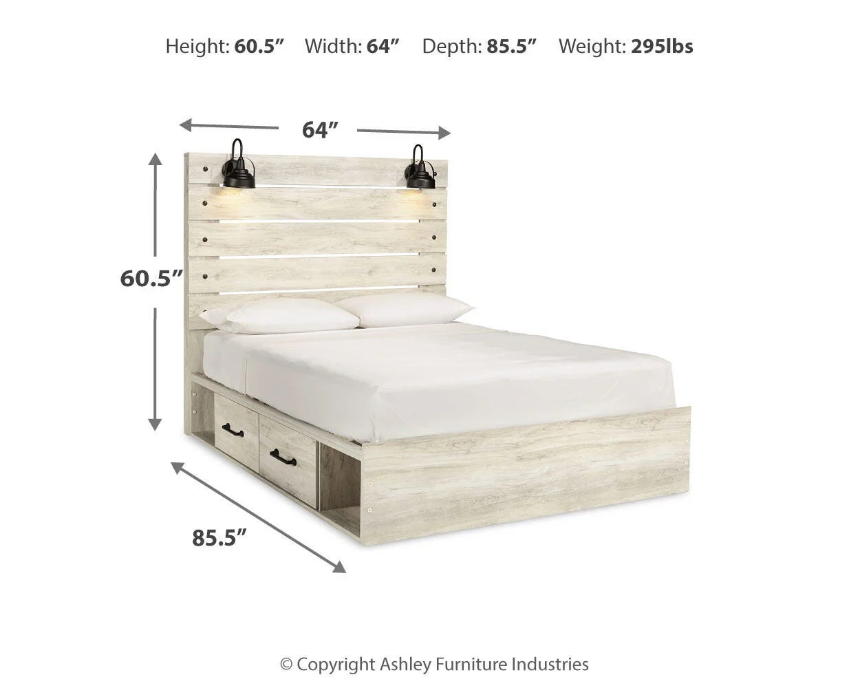 Cambeck Panel Bed with 4 Storage Drawers - Image 15