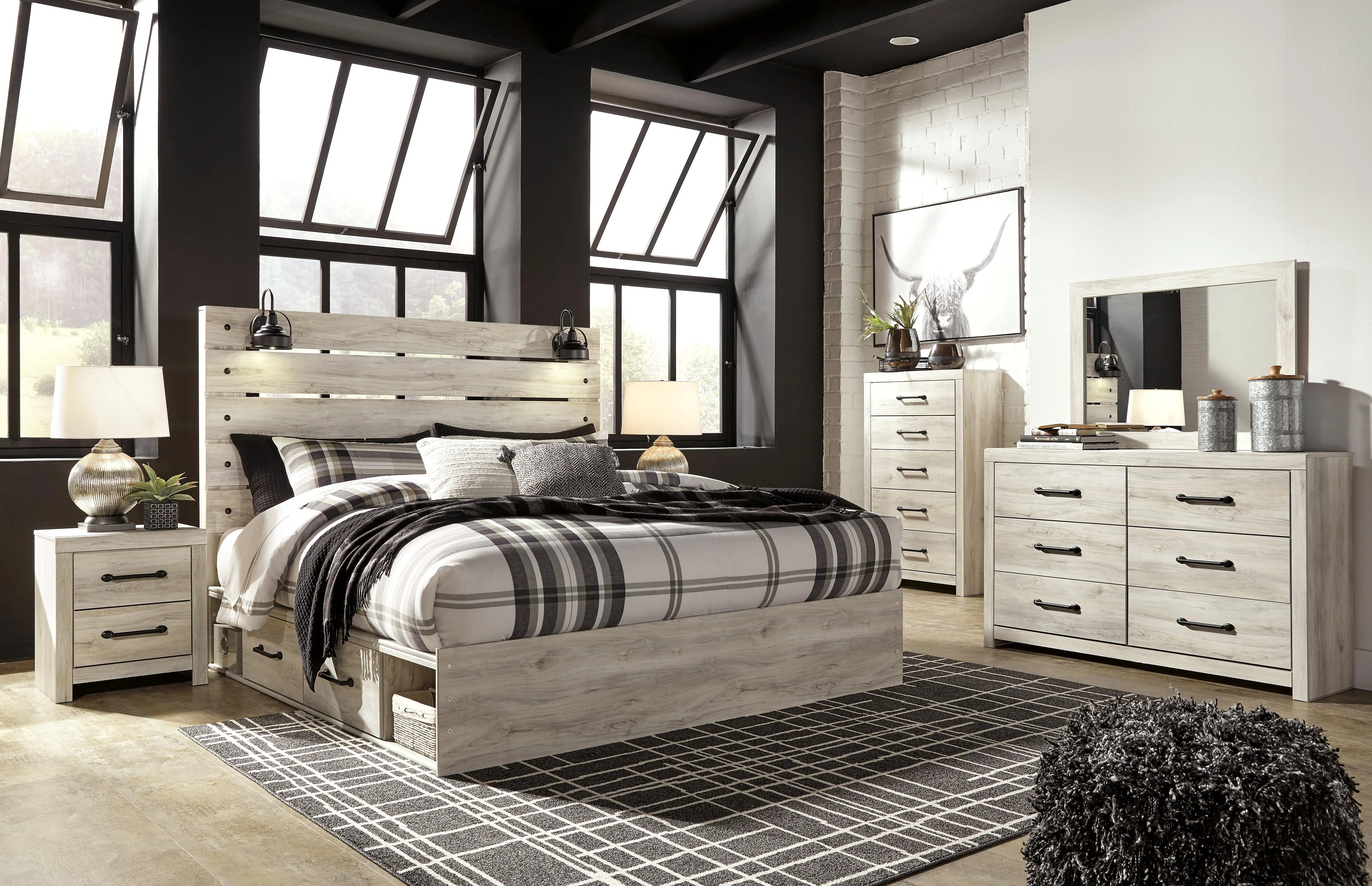 Cambeck Panel Bed with 4 Storage Drawers - Image 22