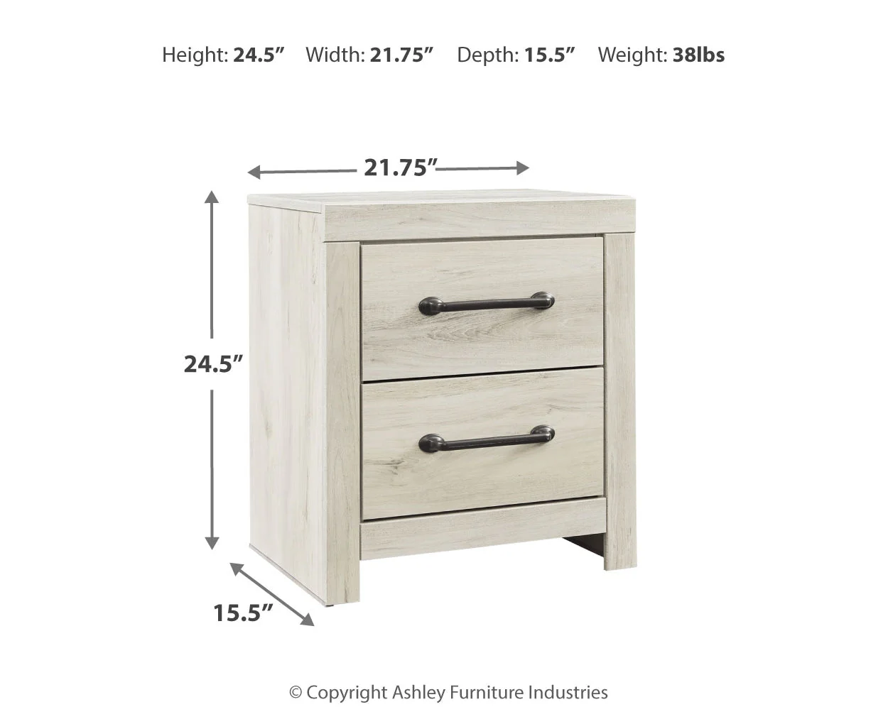 Cambeck Two Drawer Night Stand - Image 4