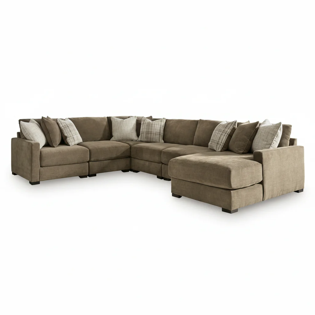 Camellia-Court 6-Piece Sectional with Chaise - Image 2