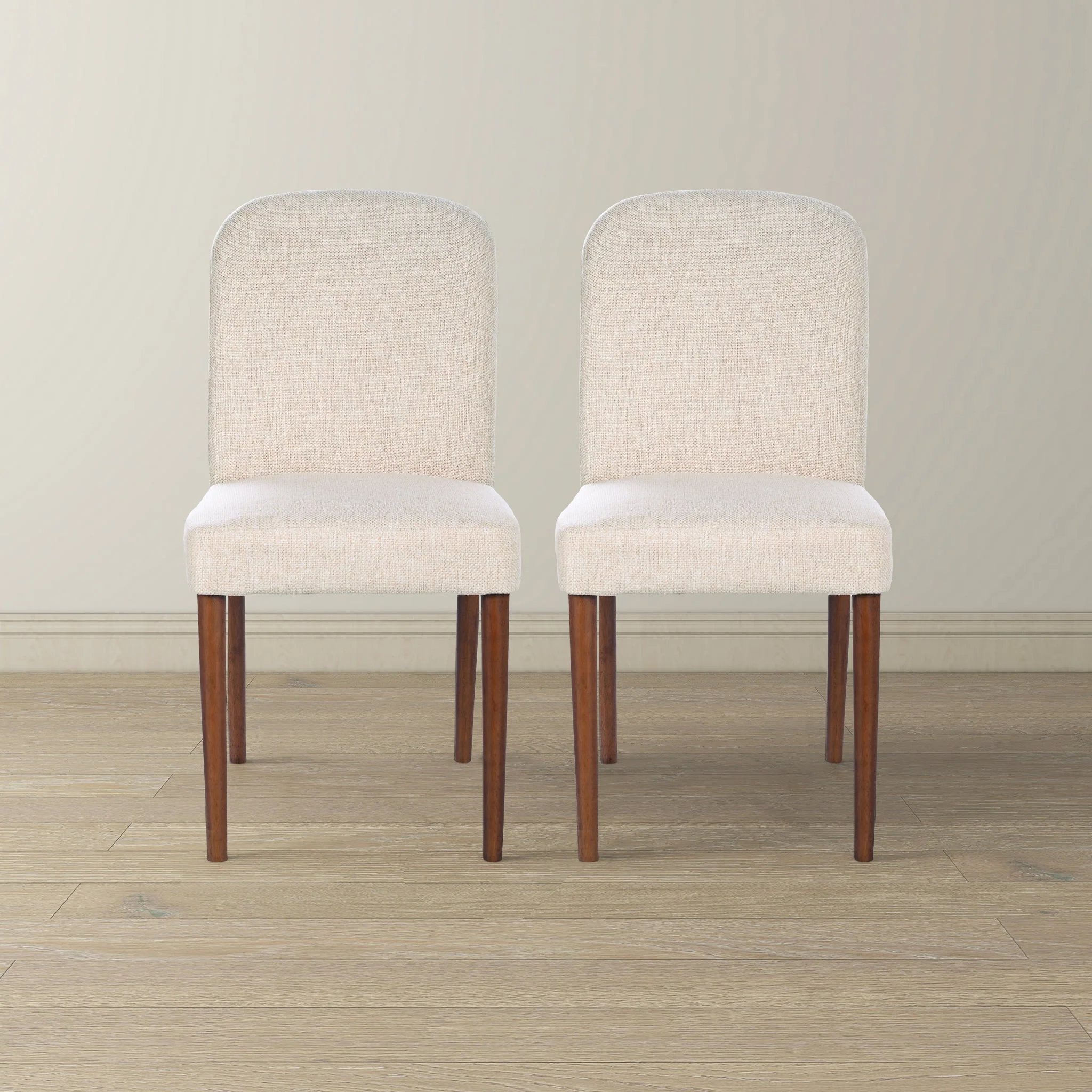 Capri Beige Fabric Dining Chair (Set Of 2) - Image 2