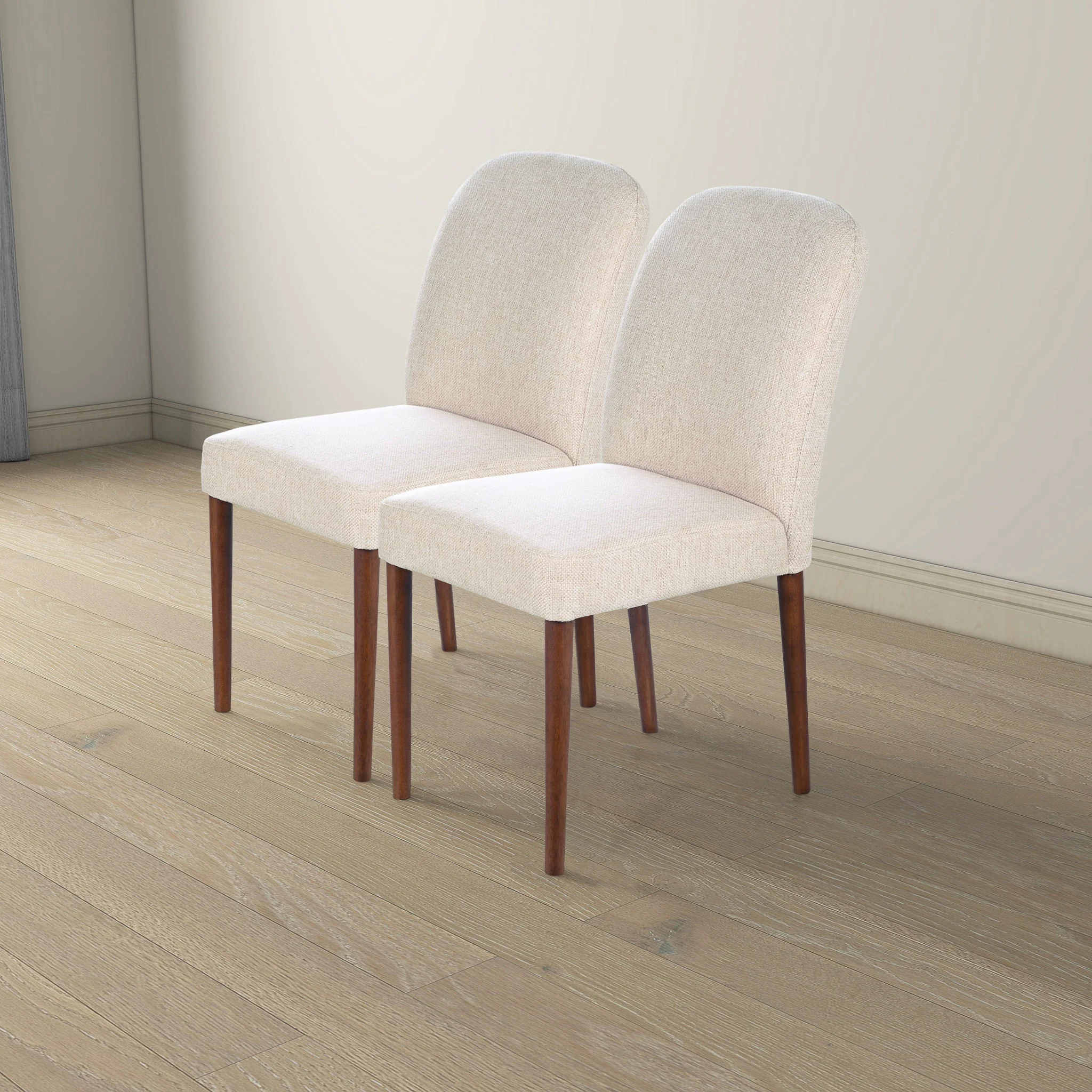 Capri Beige Fabric Dining Chair (Set Of 2) - Image 4