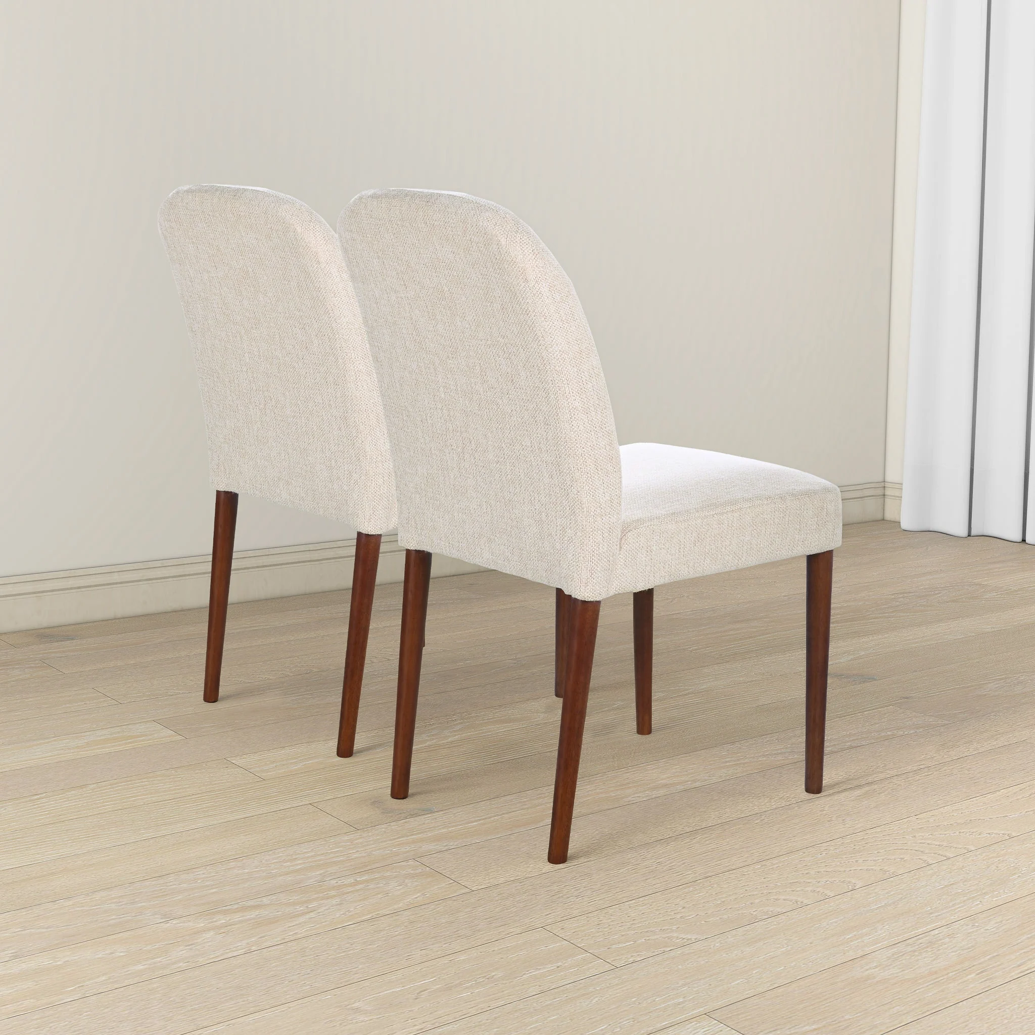 Capri Beige Fabric Dining Chair (Set Of 2) - Image 5