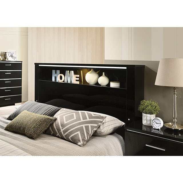 Carlie Black/Chrome Queen Bed - Image 2