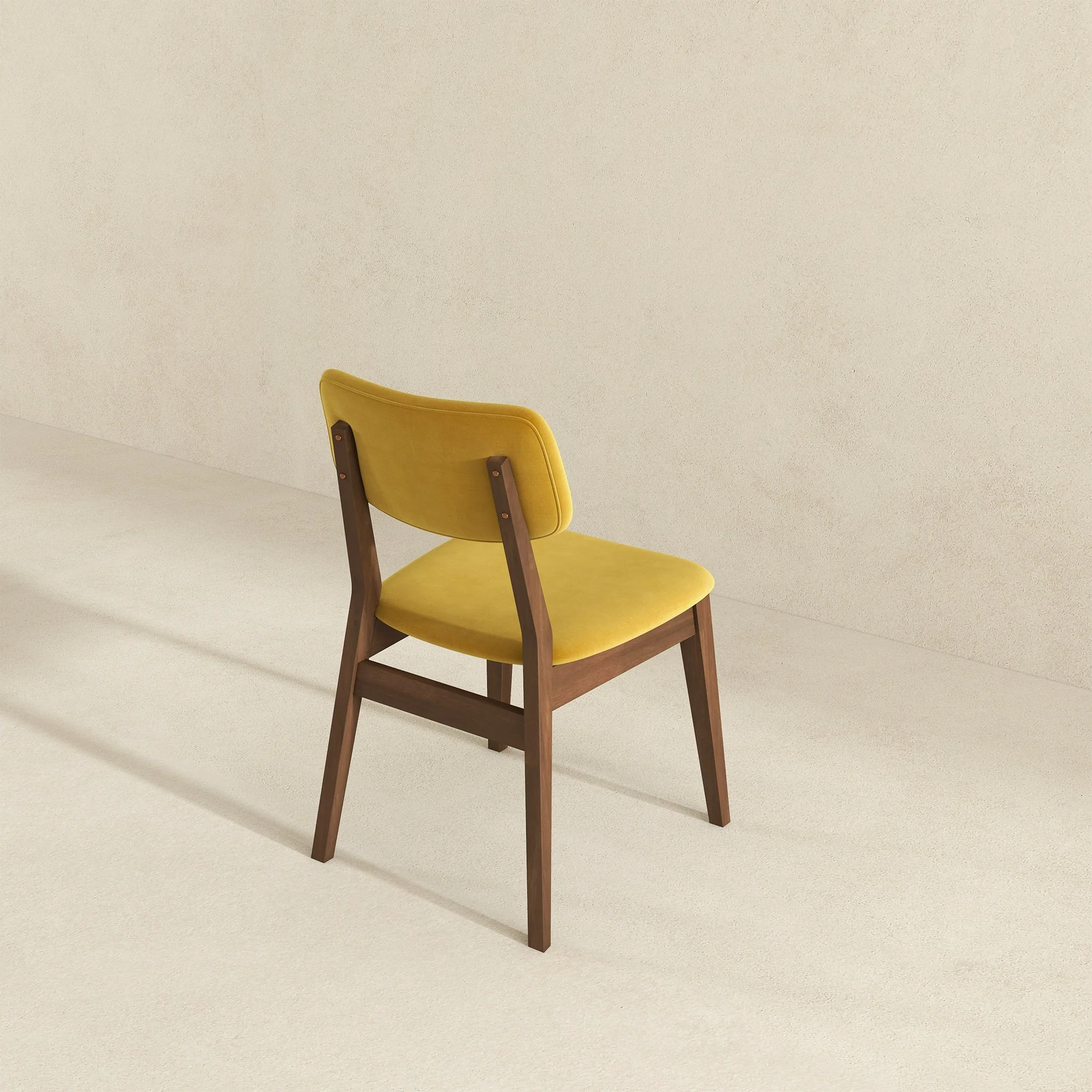 Carlos Dark Yellow Velvet Solid Back Side Chair (Set Of 2) - Image 4