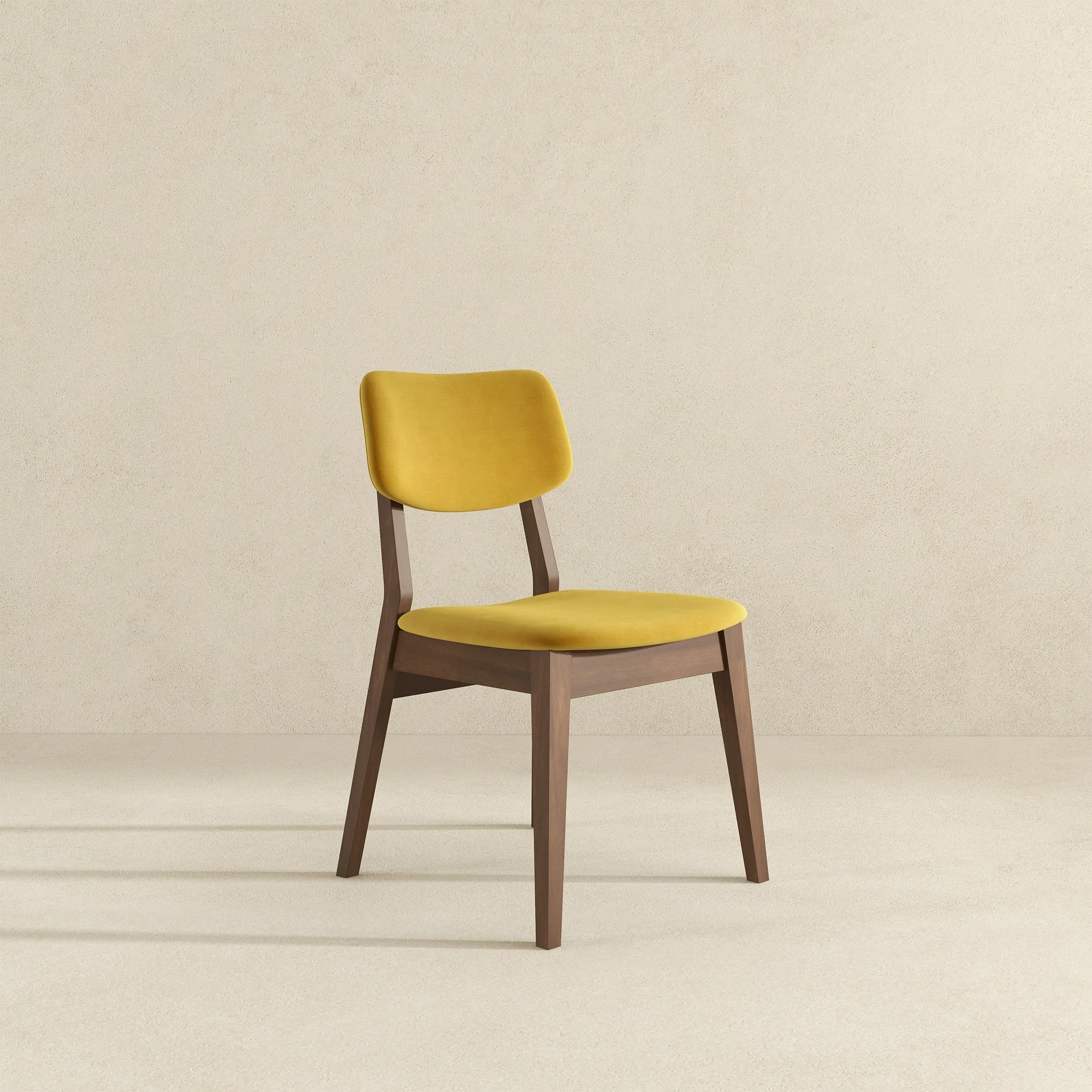 Carlos Dark Yellow Velvet Solid Back Side Chair (Set Of 2) - Image 6