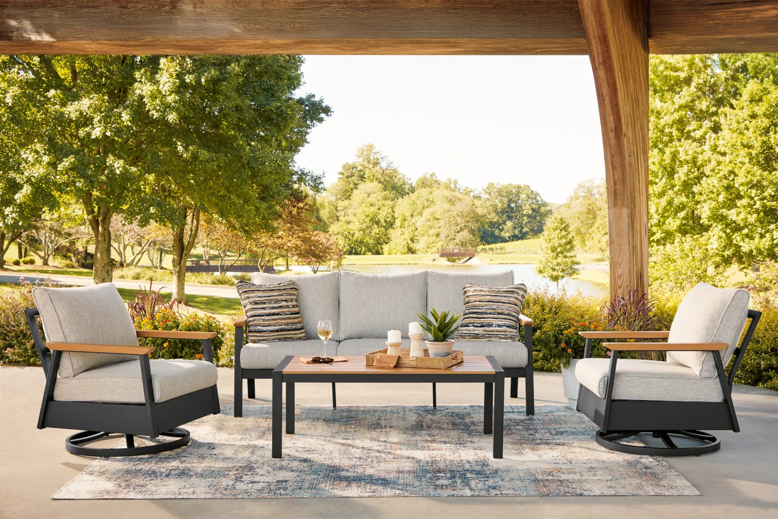 Carlsbad Beach Sofa/Chairs/Table Set (4/CN) - Image 2