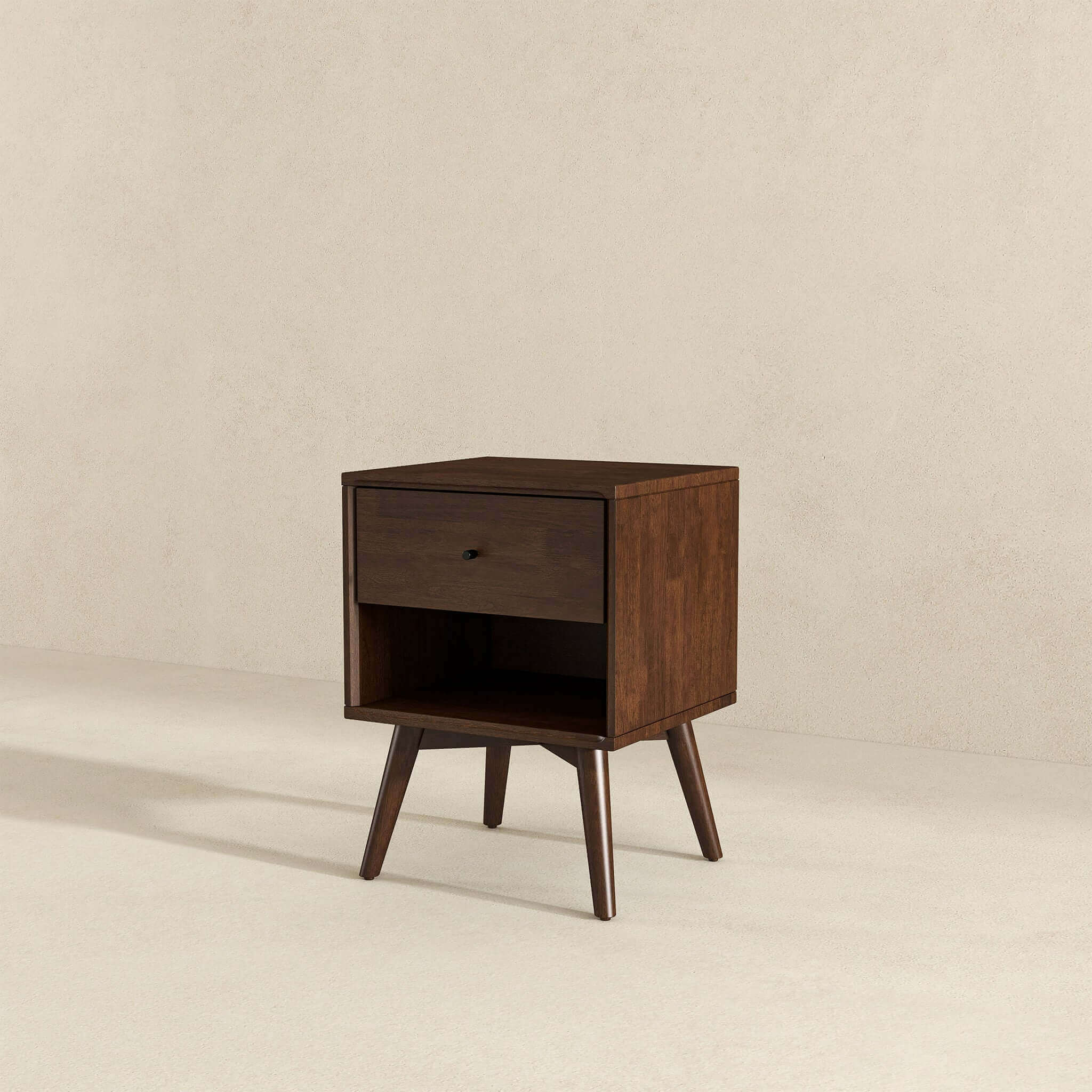 Caroline Mid Century Modern Style Night Stand 1-Drawer - Image 3