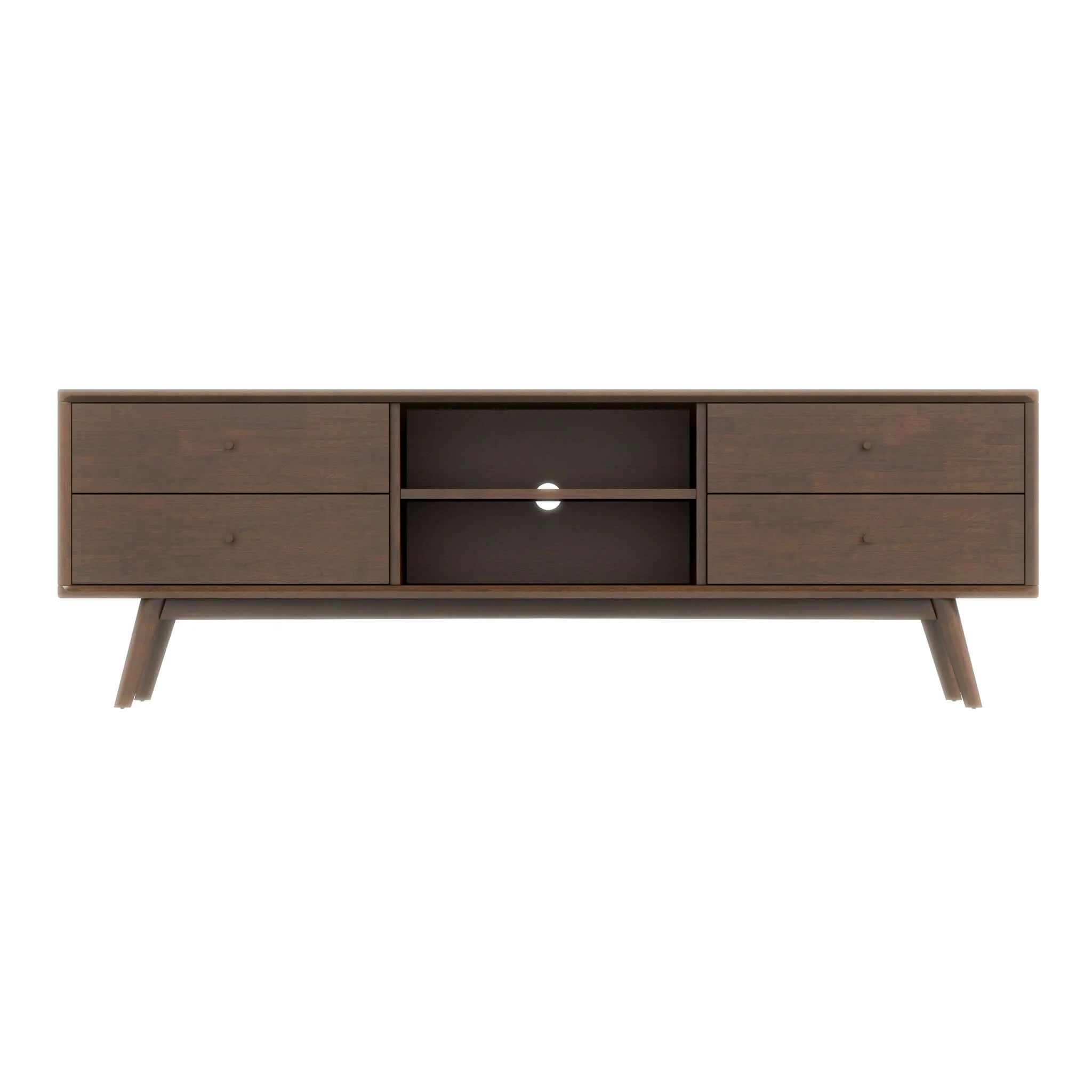 Caroline Mid Century Modern Style Walnut TV Stand Up To 72" - Image 6