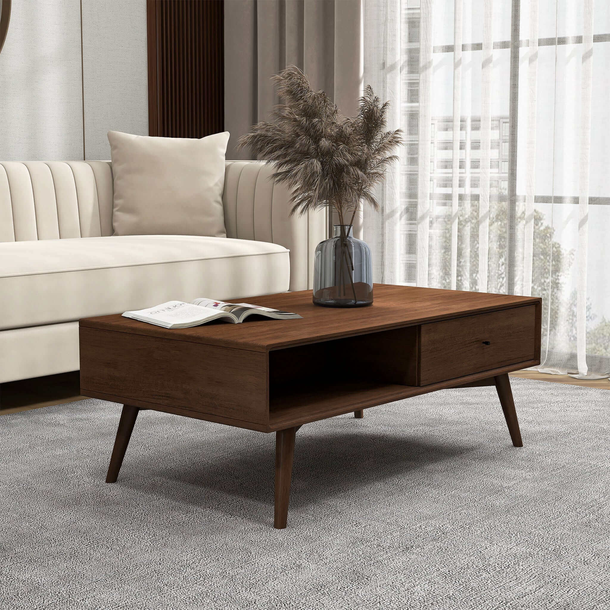 Caroline Walnut Coffee Table - Image 4