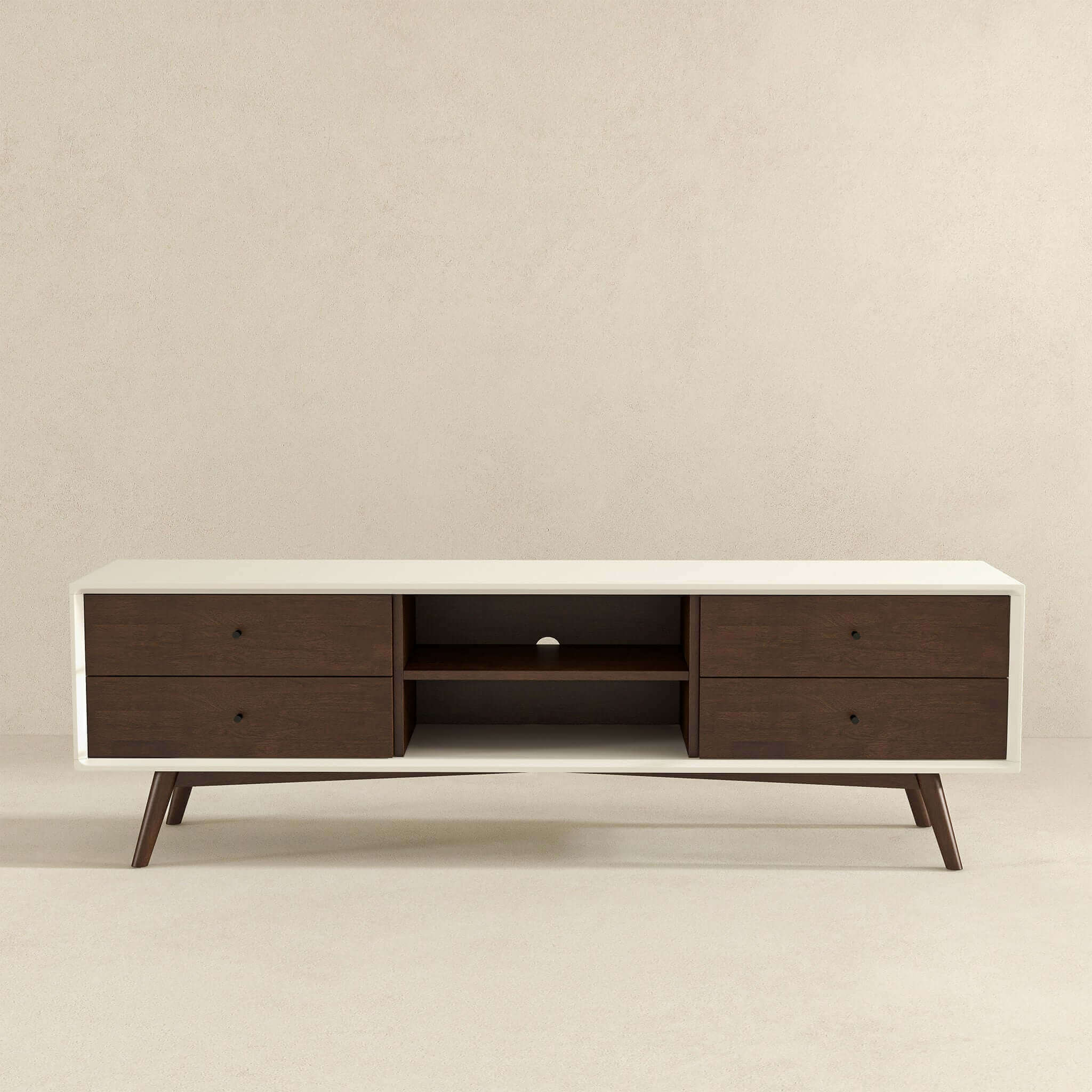 Caroline Walnut White TV Stand Up To 72" - Image 7