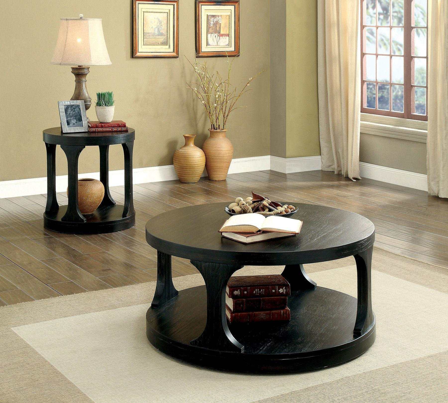 Carrie Antique Black End Table - Image 3