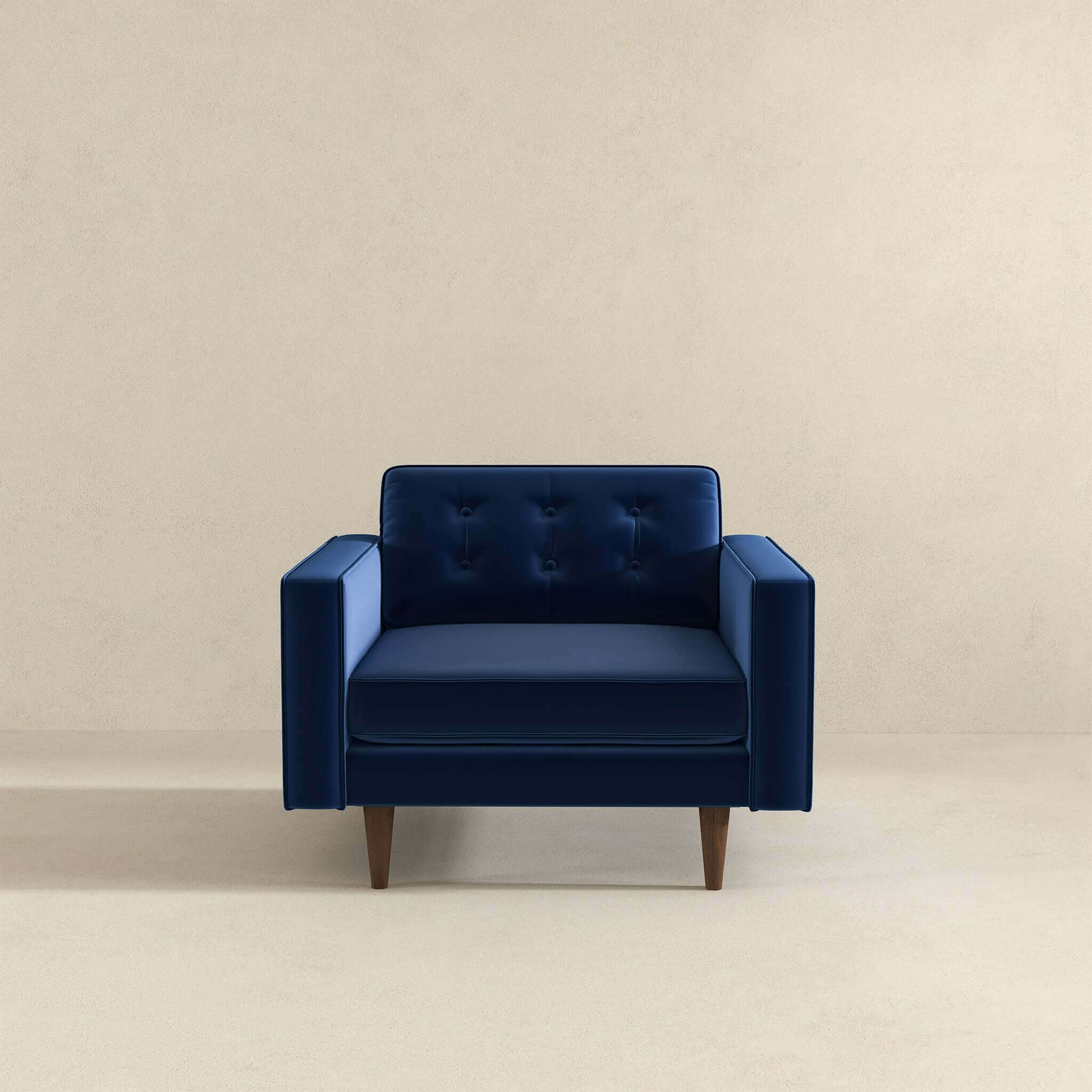 Casey  Blue Velvet Lounge Chair - Image 3