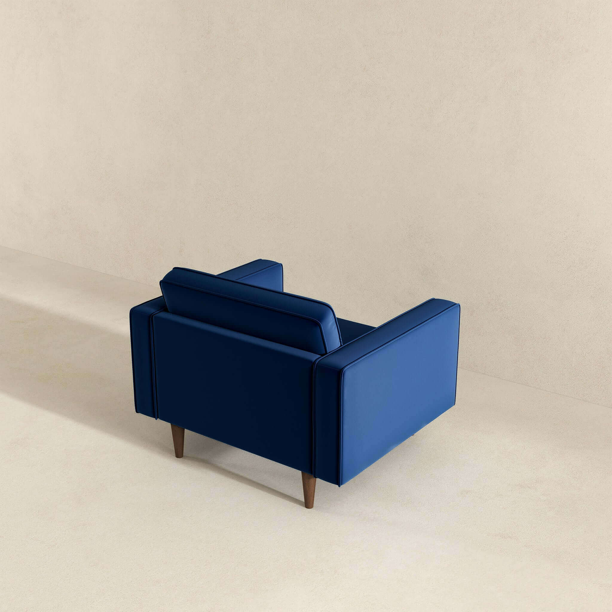 Casey  Blue Velvet Lounge Chair - Image 6