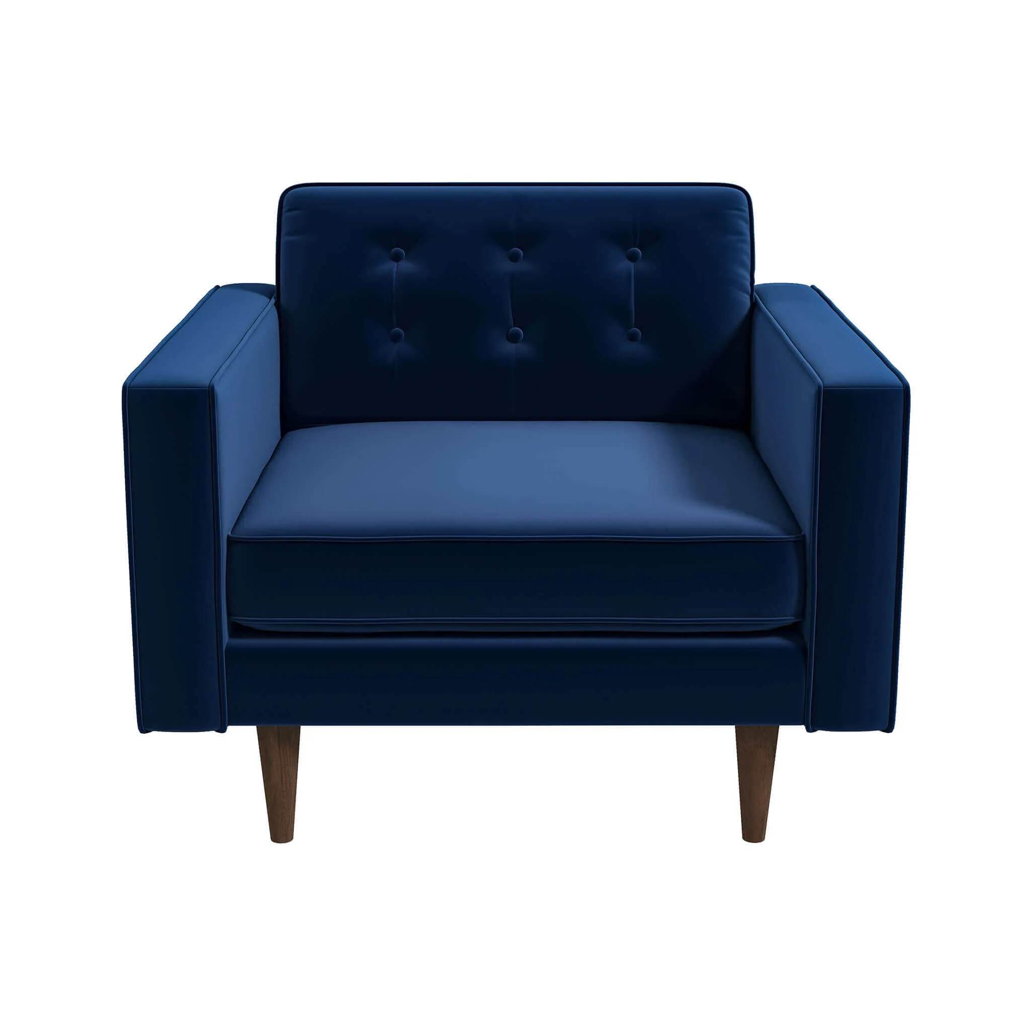 Casey  Blue Velvet Lounge Chair - Image 8