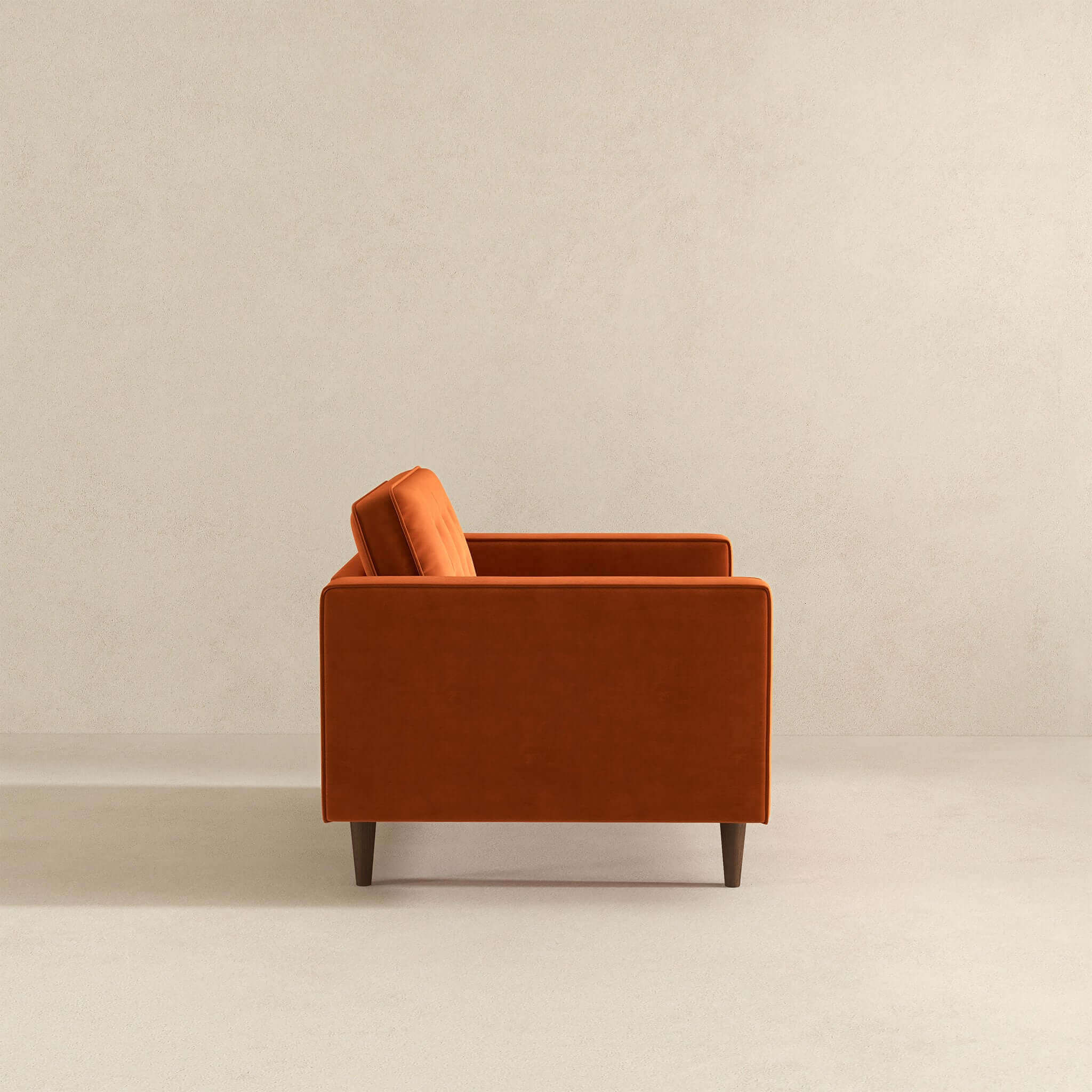 Casey  Burnt Orange Velvet Lounge Chair - Image 6