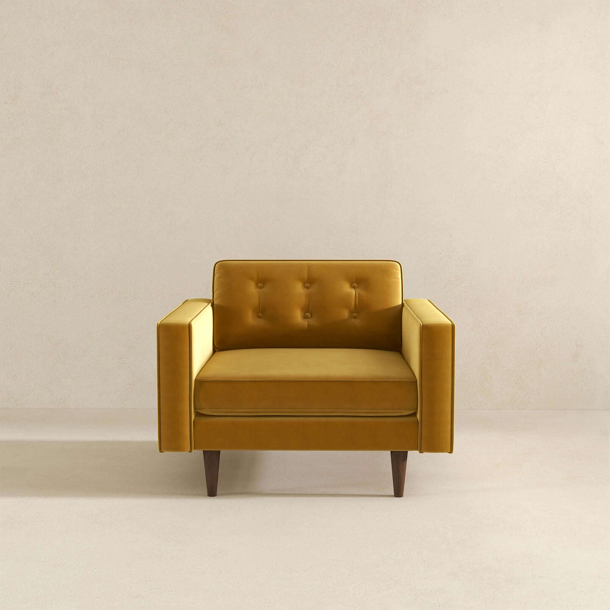 Casey Gold Velvet Lounge Chair - Image 3