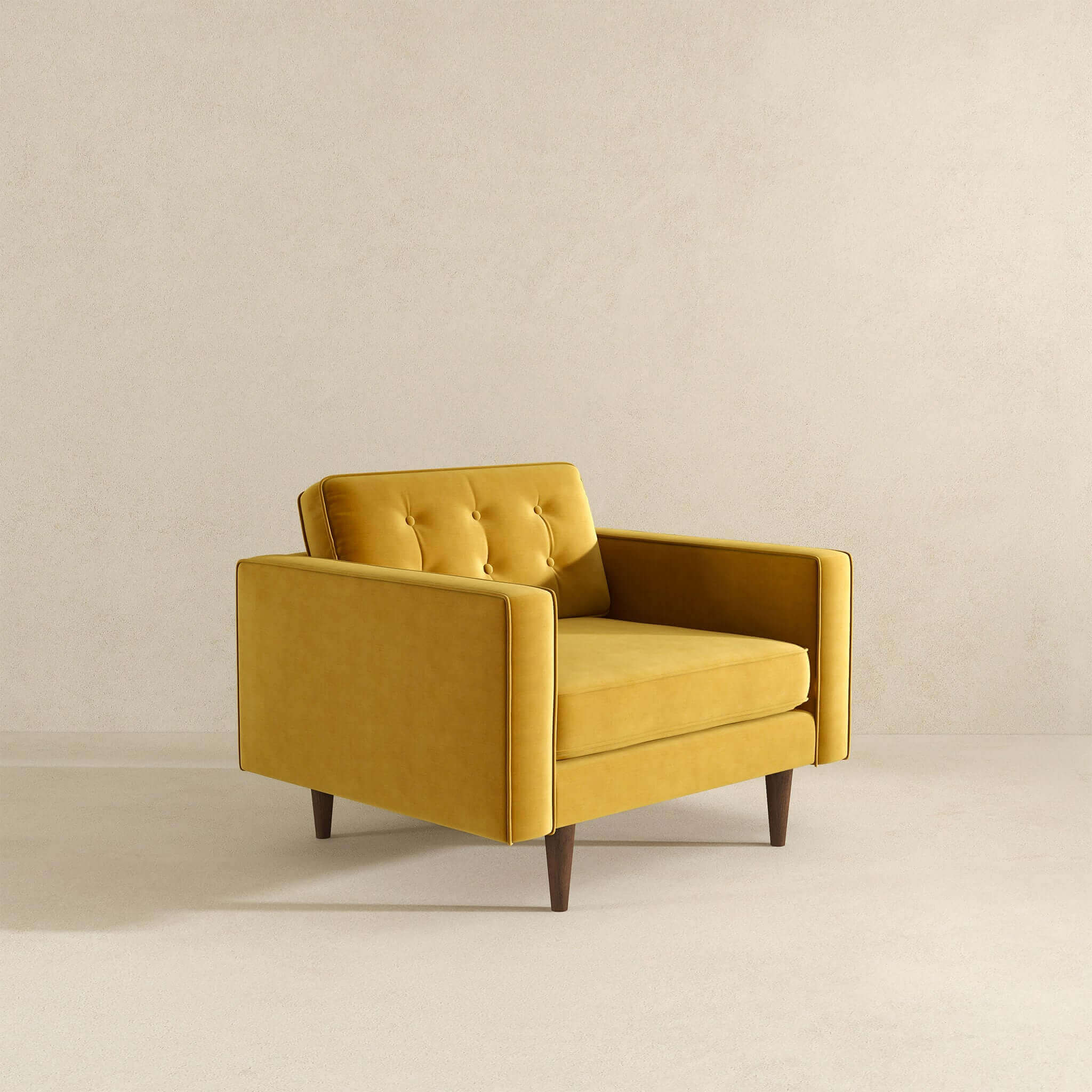 Casey Gold Velvet Lounge Chair - Image 4