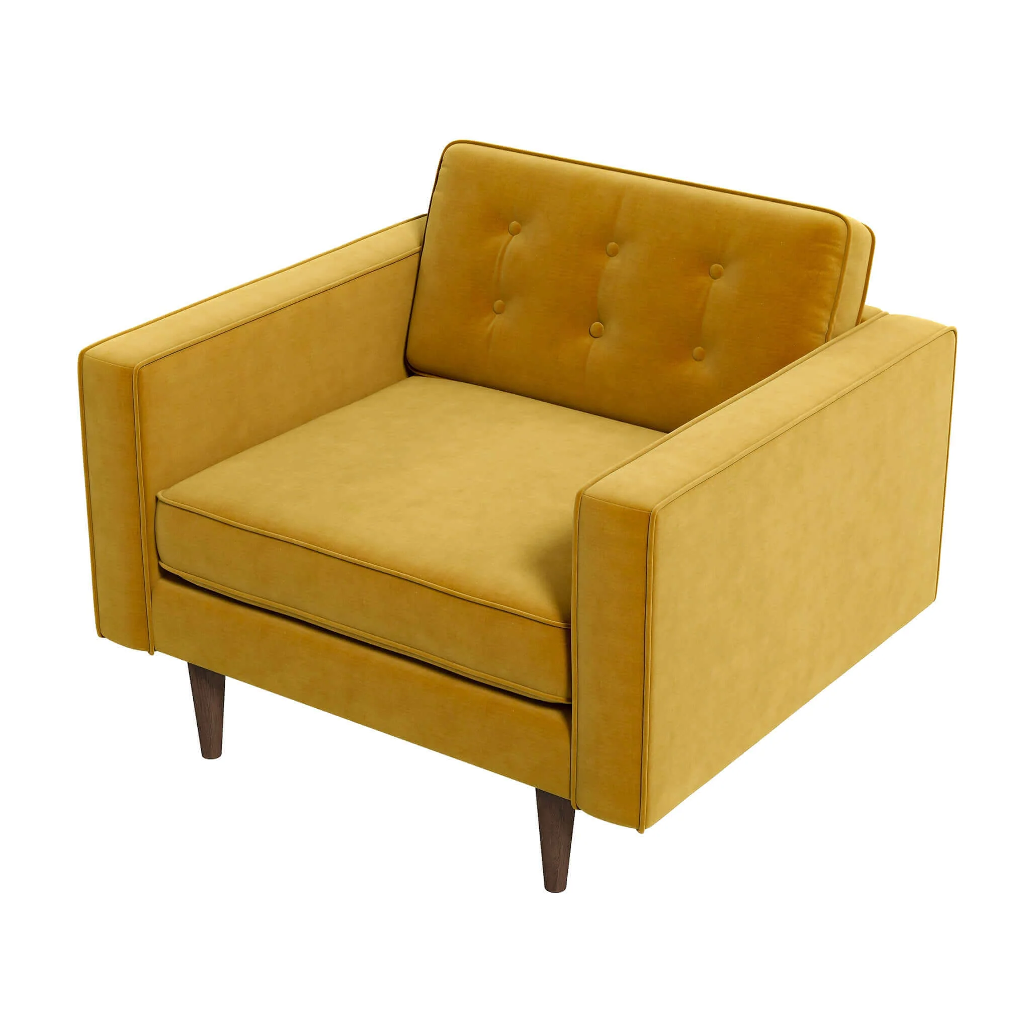 Casey Gold Velvet Lounge Chair - Image 7