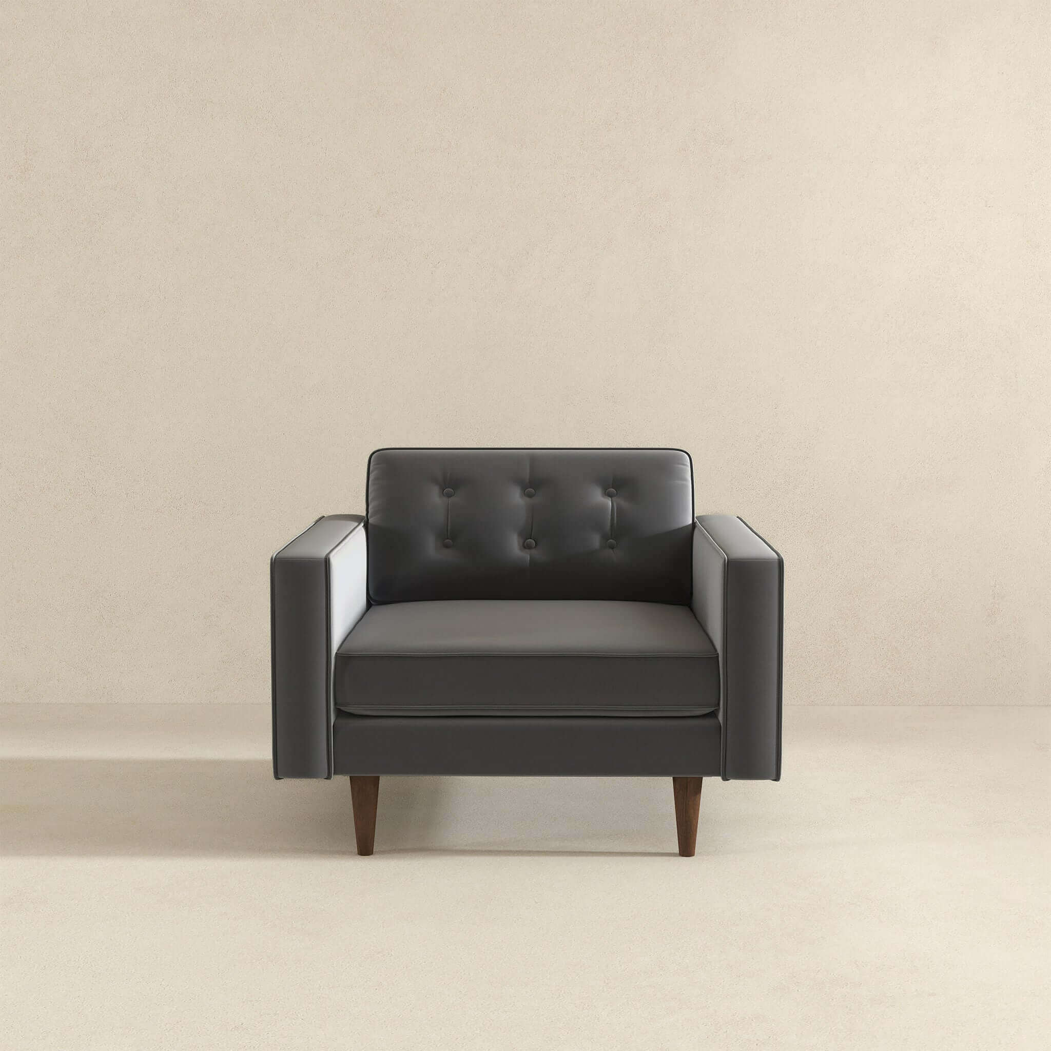 Casey Grey Velvet Lounge Chair - Image 4
