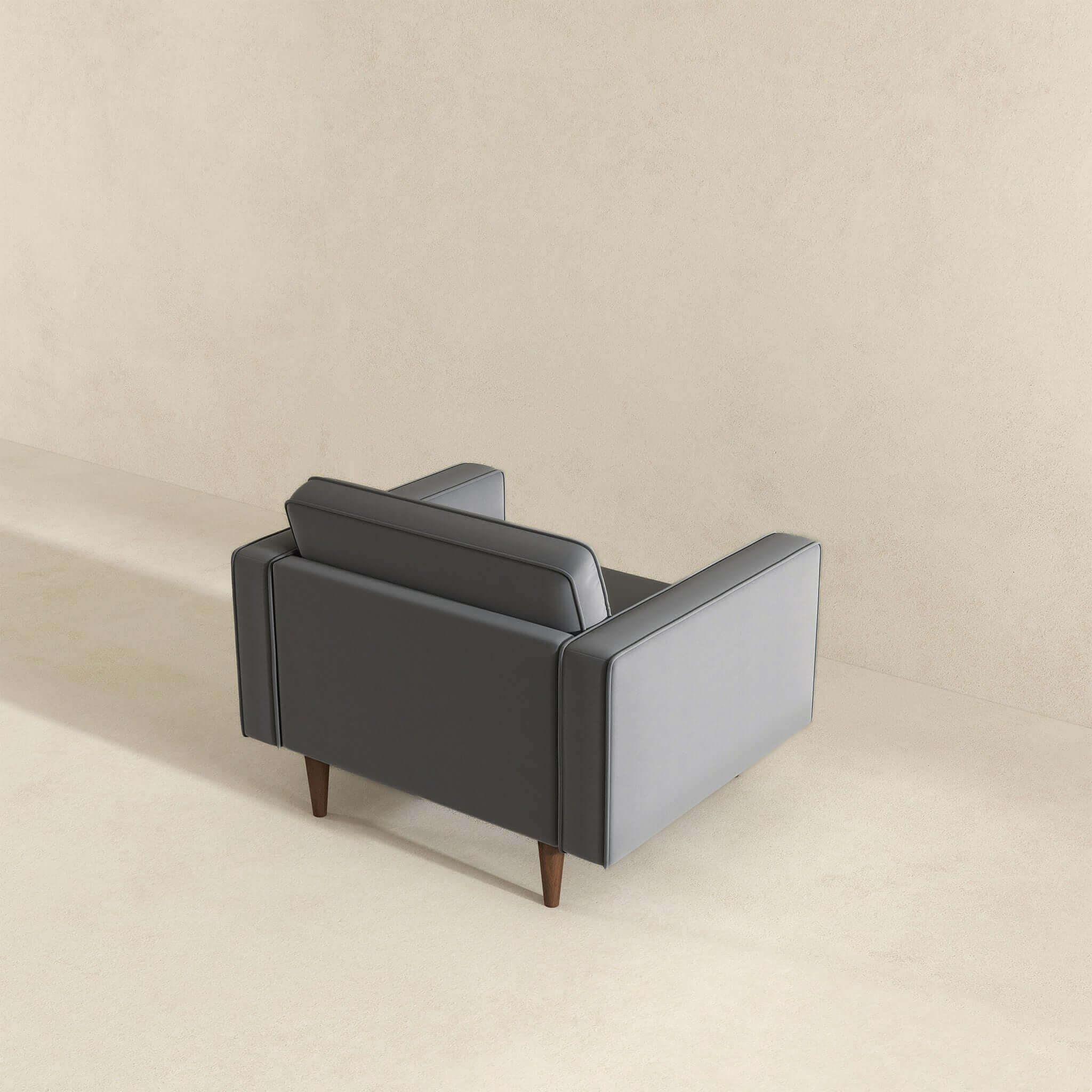 Casey Grey Velvet Lounge Chair - Image 6