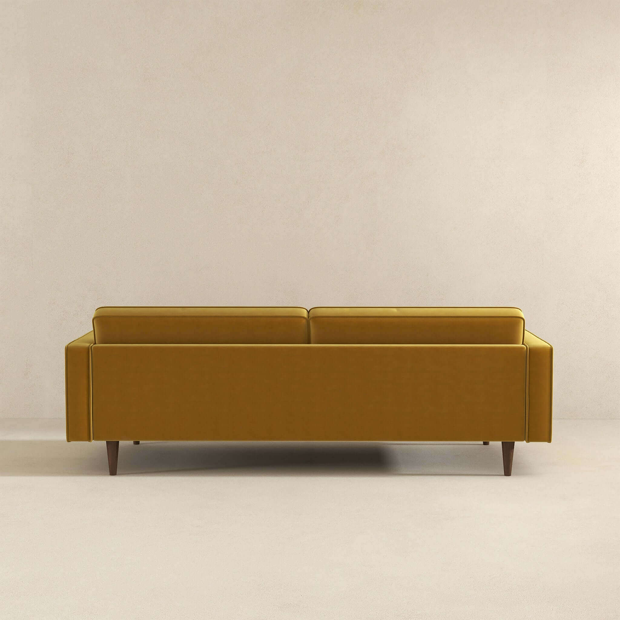Casey Mid Century Modern Gold Velvet Sofa - Image 6