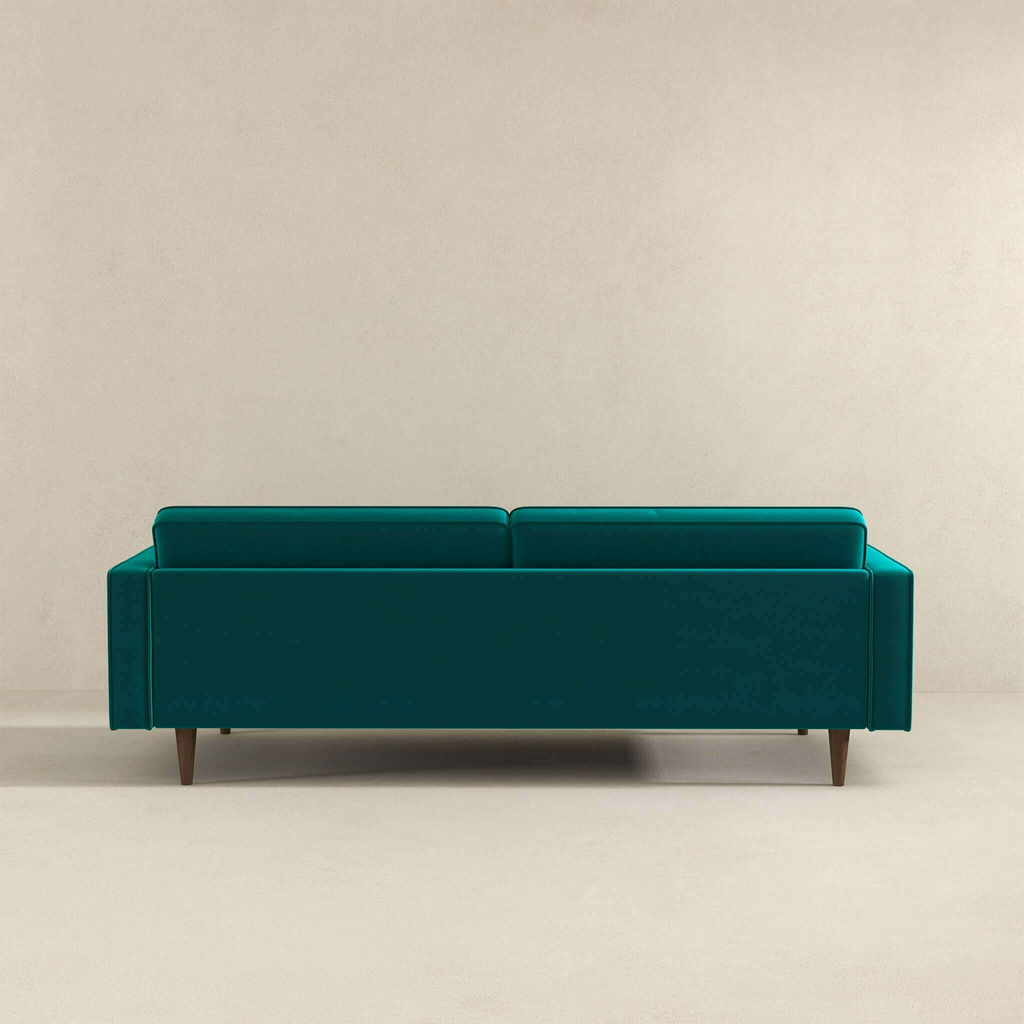 Casey Mid Century Modern Teal Velvet Sofa - Image 6