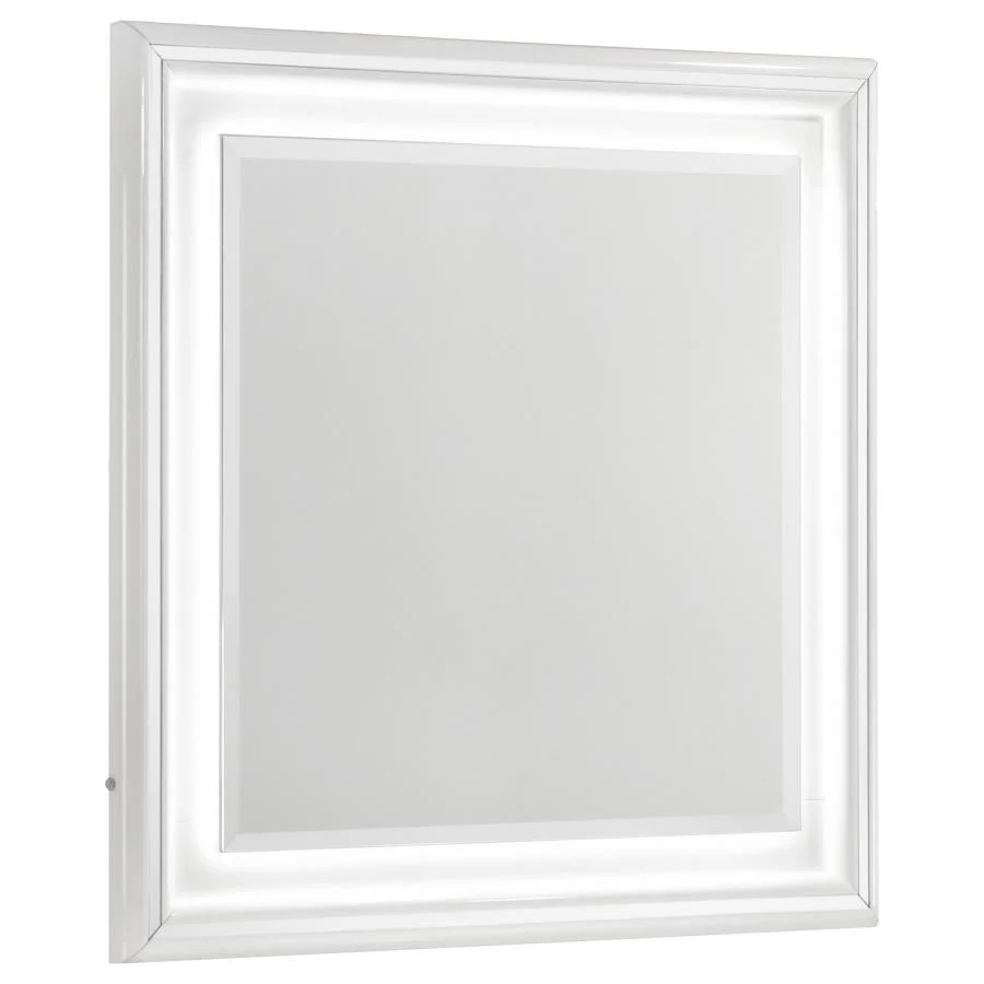 Cassia Dresser Mirror White High Gloss - Image 2