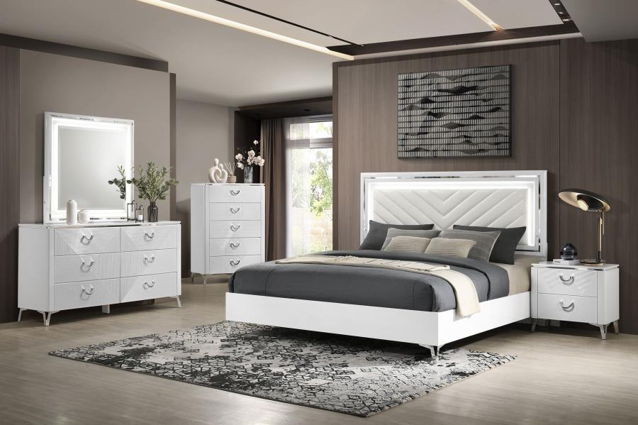 Cassia Dresser Mirror White High Gloss - Image 6