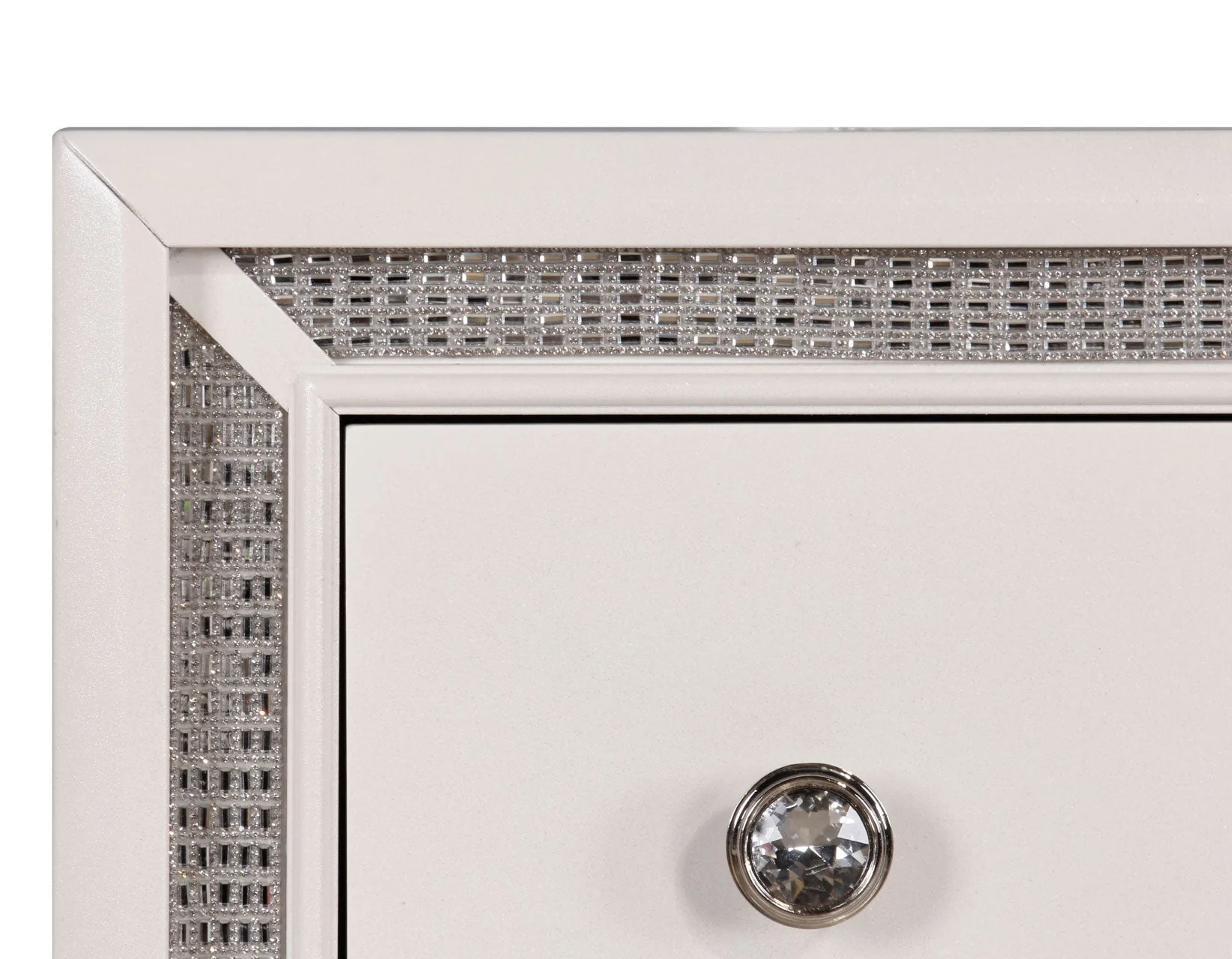 Cassie Illuminating Glam 58″ Dresser, Shimmering Pearl Finish - Image 6