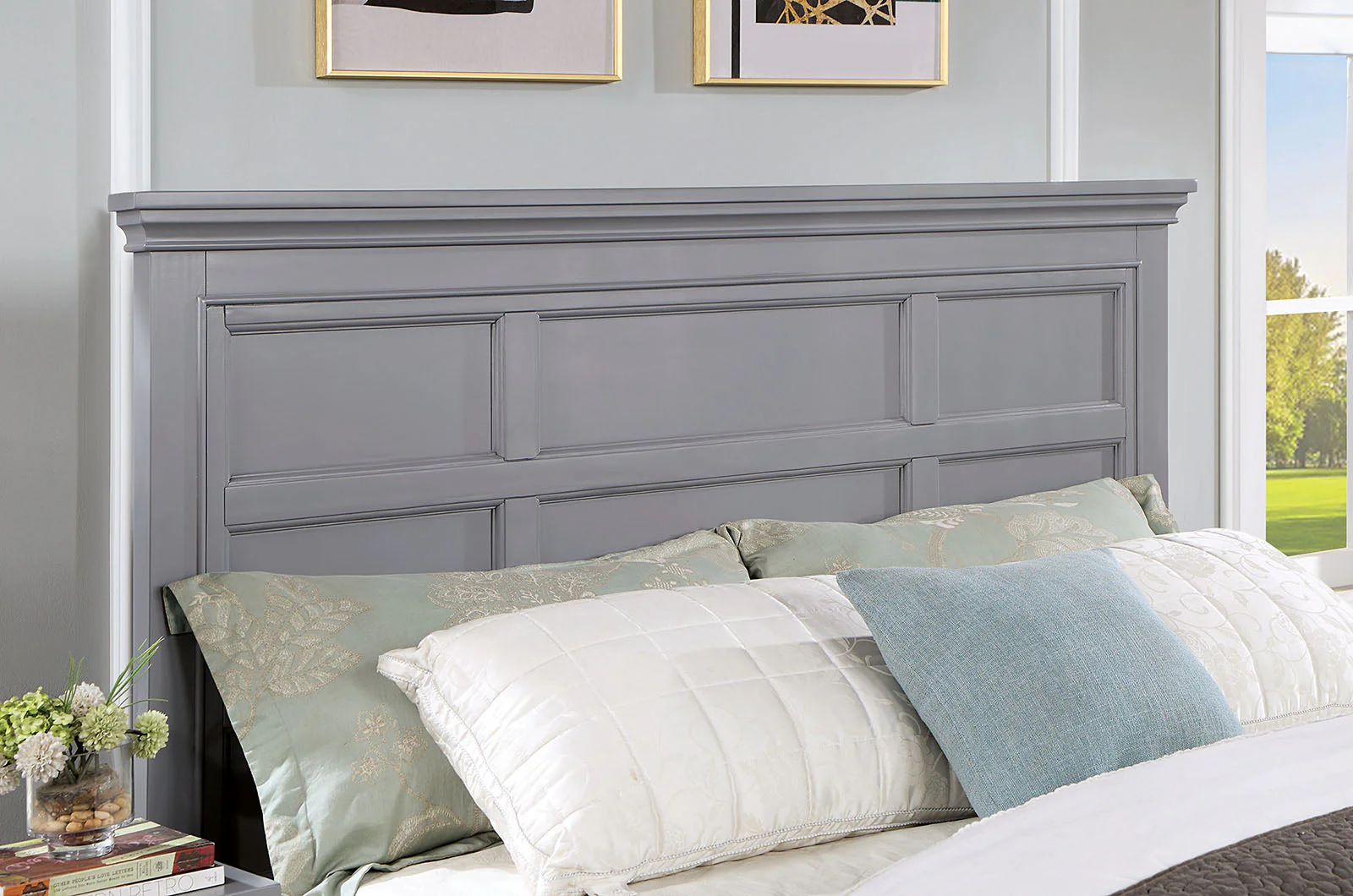 Castlile Gray 5 Pc. Queen Bedroom Set w/ Chest - Image 2