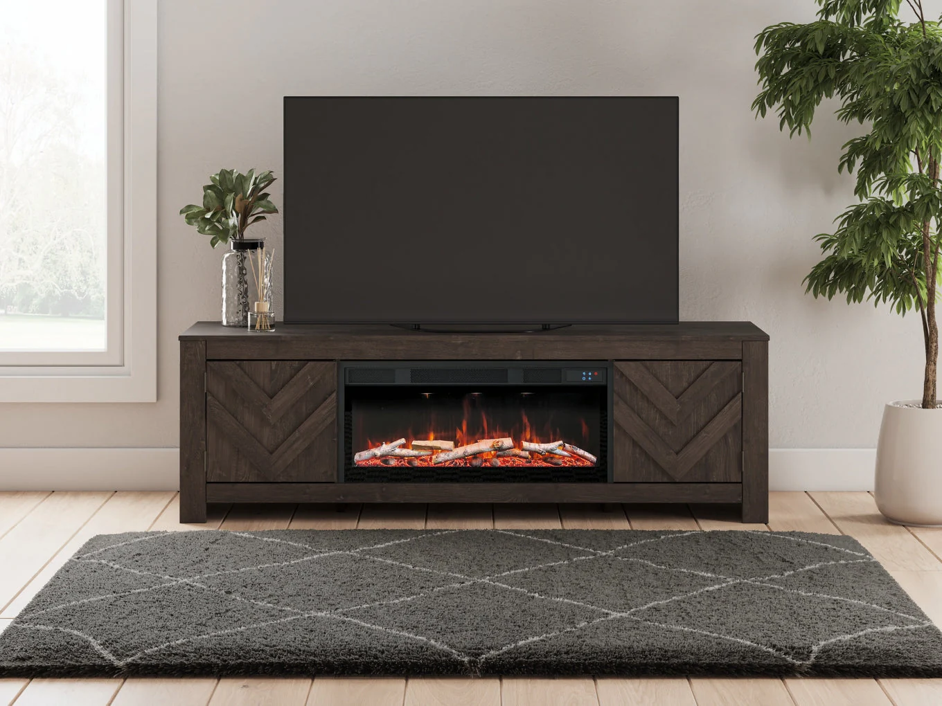 Cayboni 71" TV Stand with Electric Fireplace - Image 4