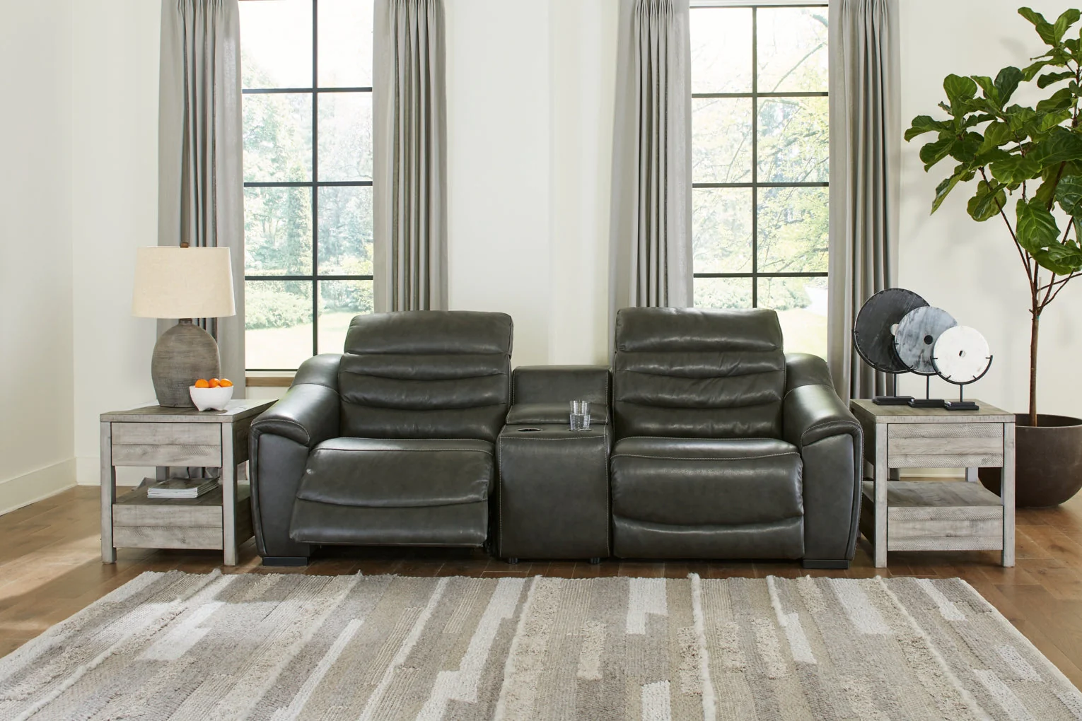 Center Line 3-Piece Power Reclining Loveseat with Console - Image 3
