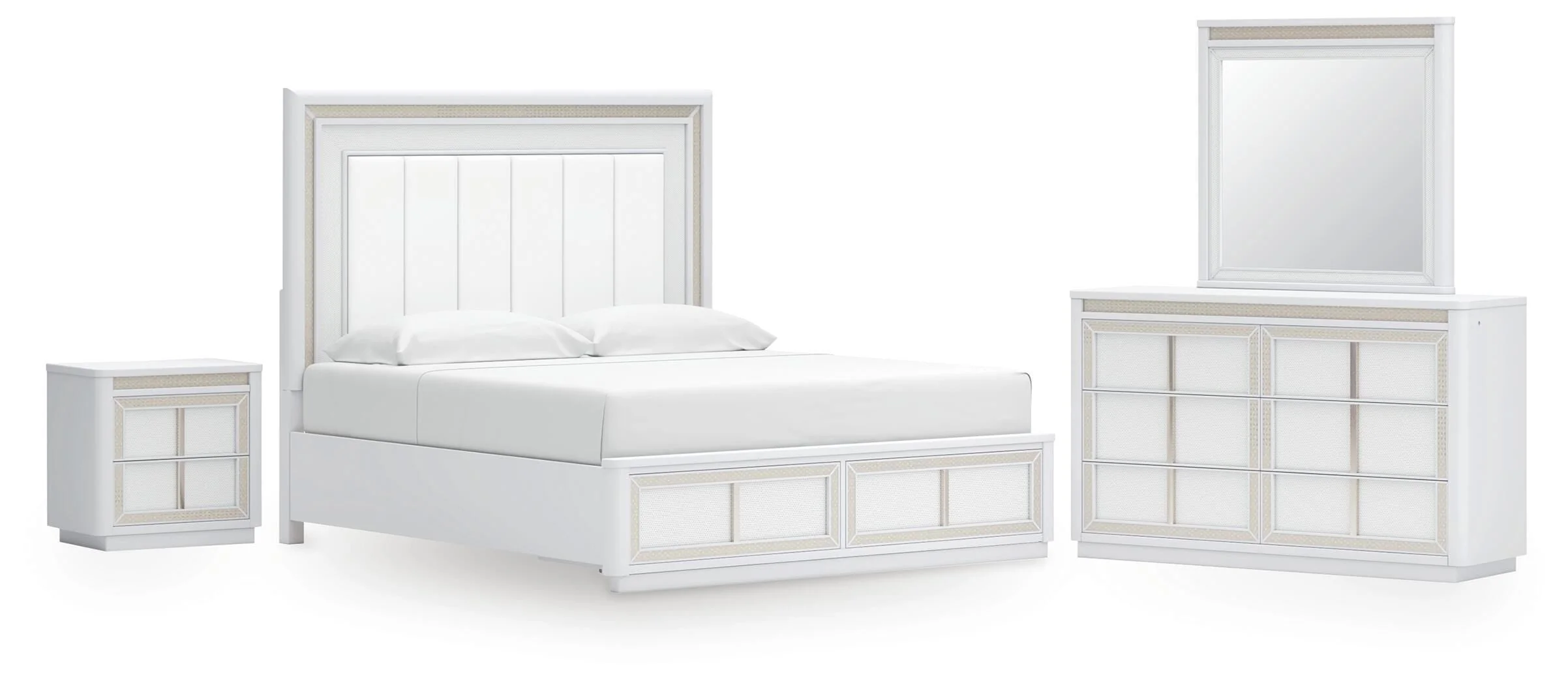 Chalanna Upholstered Storage Bed Bedroom Set - Image 3
