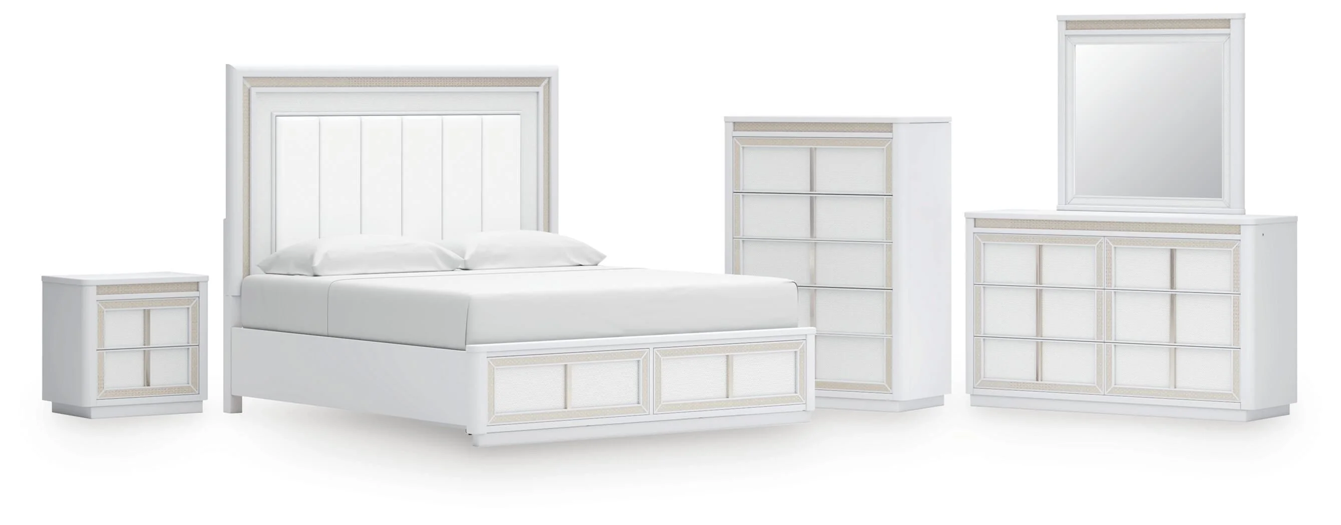 Chalanna Upholstered Storage Bed Bedroom Set - Image 4