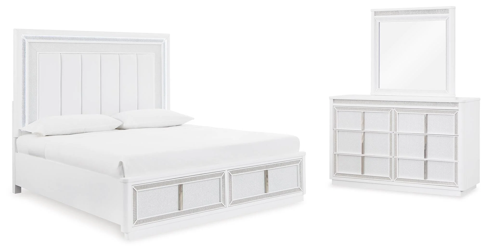 Chalanna Upholstered Storage Bed Bedroom Set - Image 5