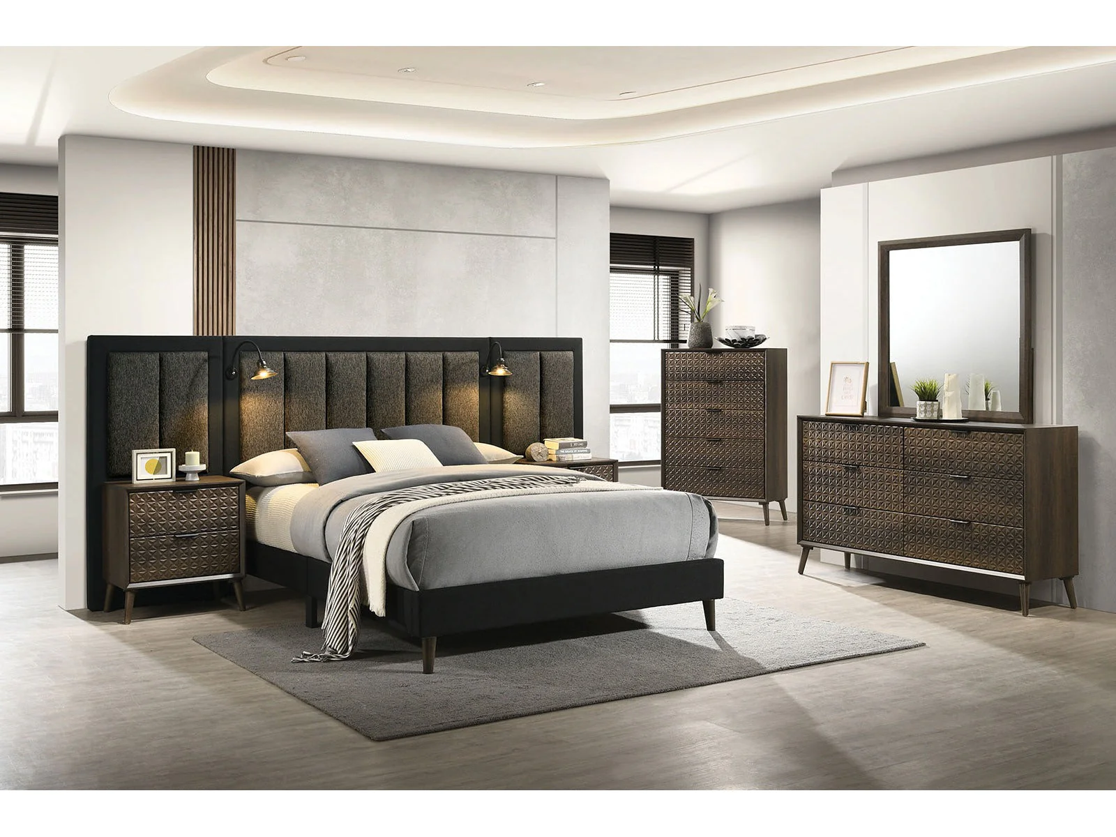 Chalfont Dark Brown Queen 4 Piece Bedroom Set