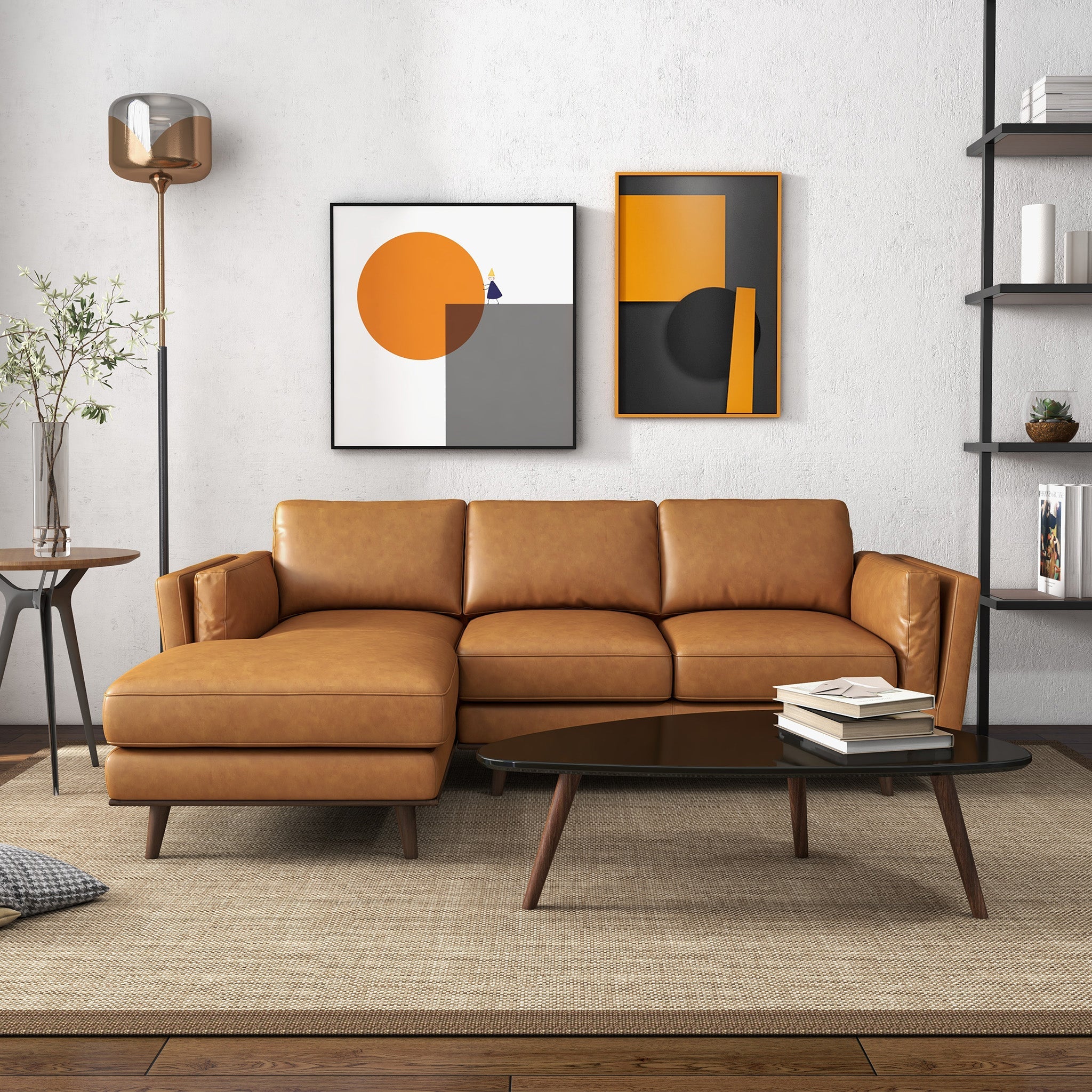 Chase Genuine Leather Sectional Left Facing - Image 2