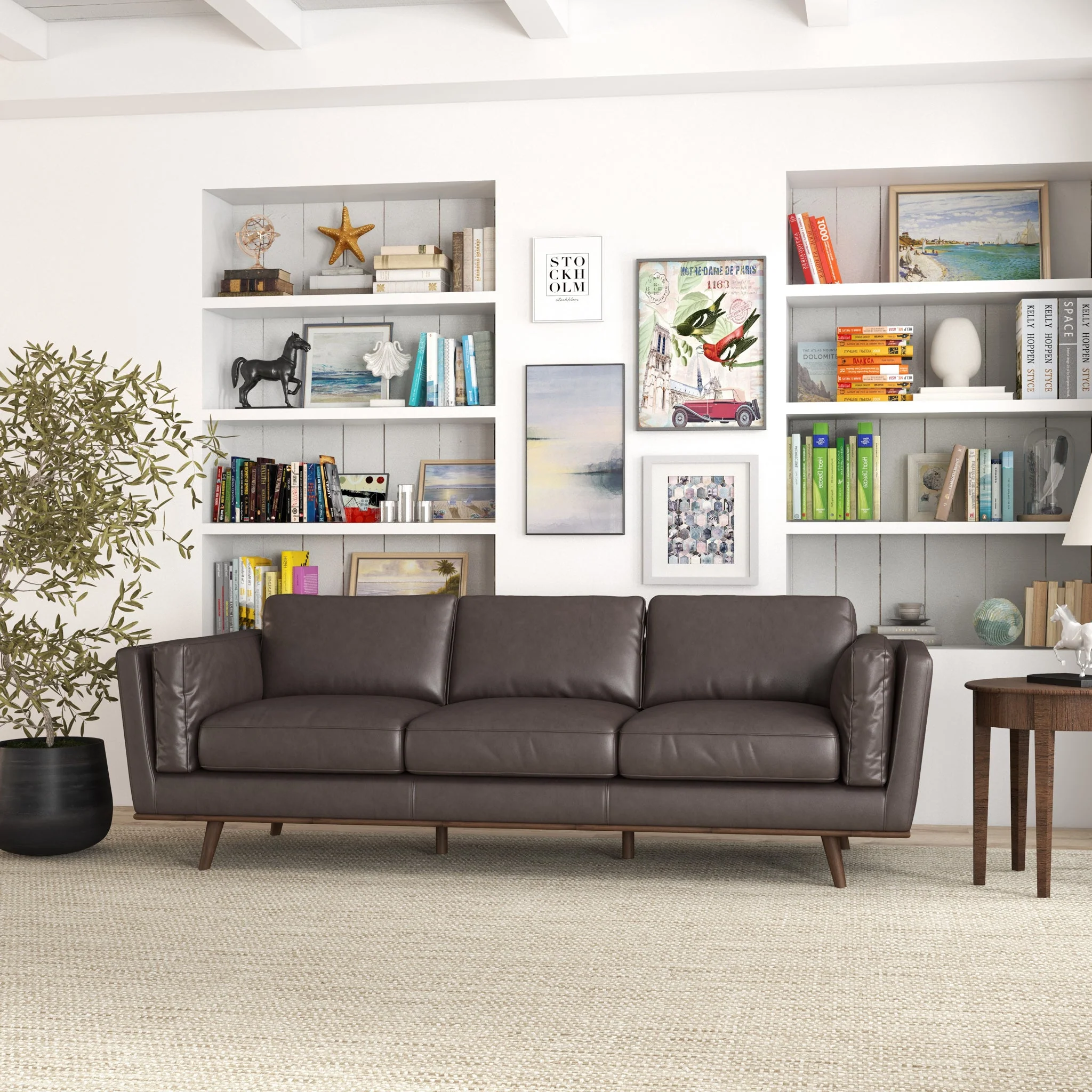 Chase Leather Sofa (Brown) - Image 7
