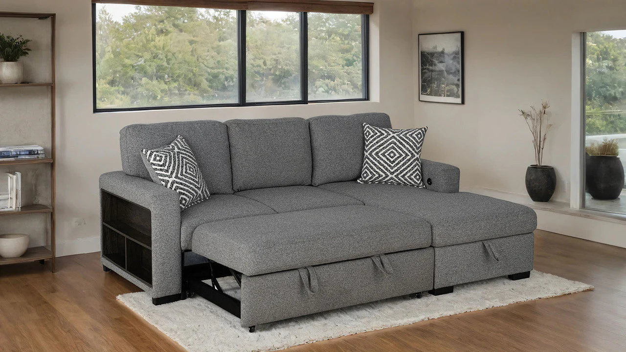 Chatham Gray Right-Chaise Sectional - Image 3