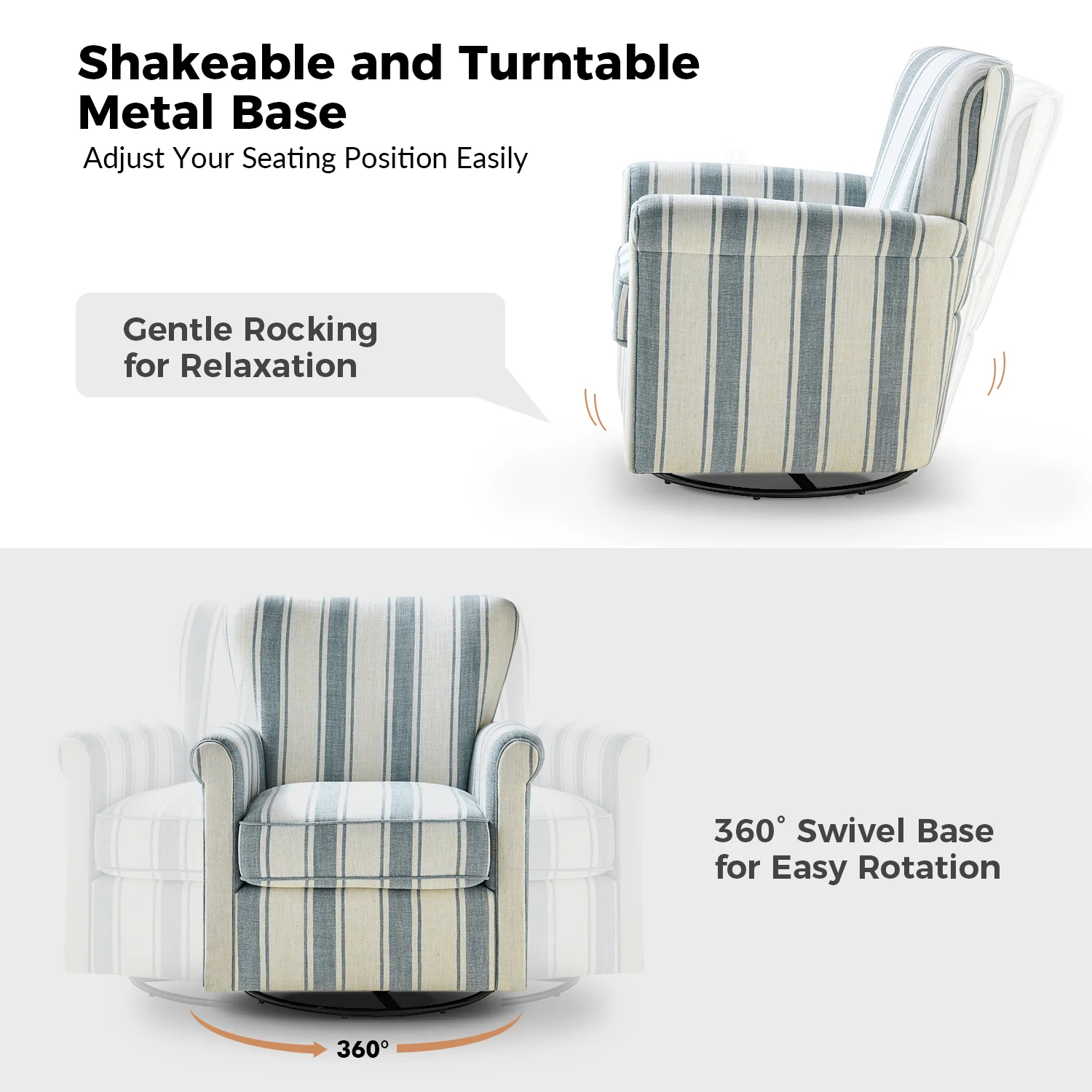 Knud Swivel Chair in Blue - Image 4