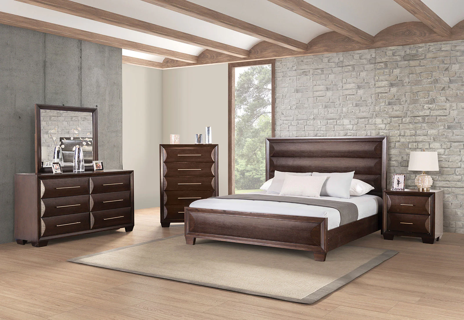 Chemnitz Espresso Queen Bed - Image 2