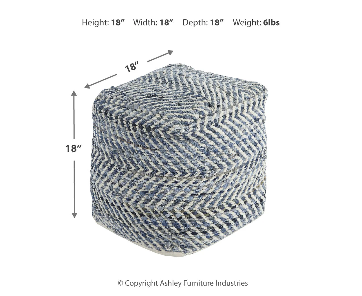 Chevron Pouf - Image 3